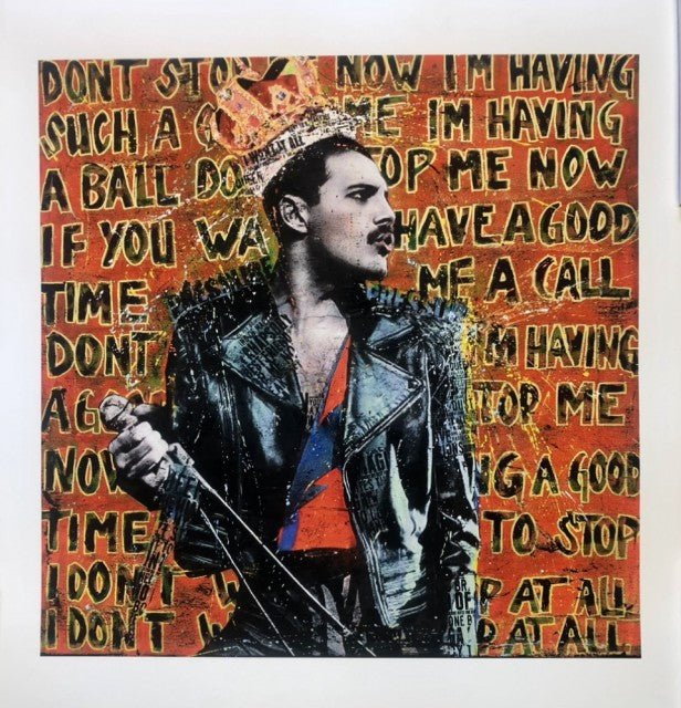 Bilde av Fru Bugge "DON´T STOP ME NOW II" laget av Fru Bugge, popart kunst fra Galleri2b