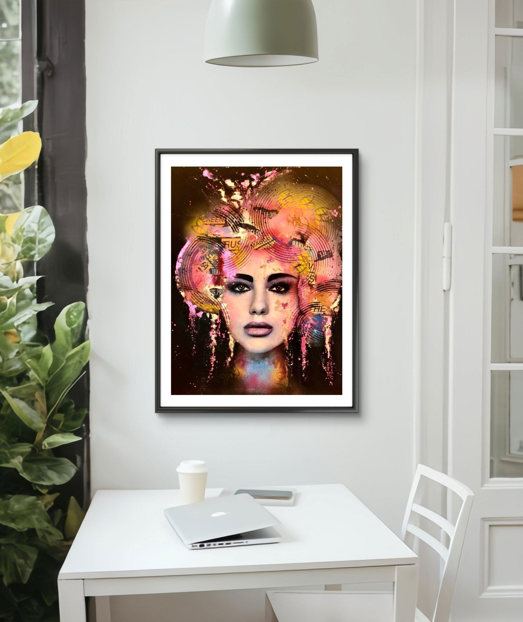 Bilde av Fru Bugge "Dua Lipa" laget av Fru Bugge, popart kunst fra Galleri2b