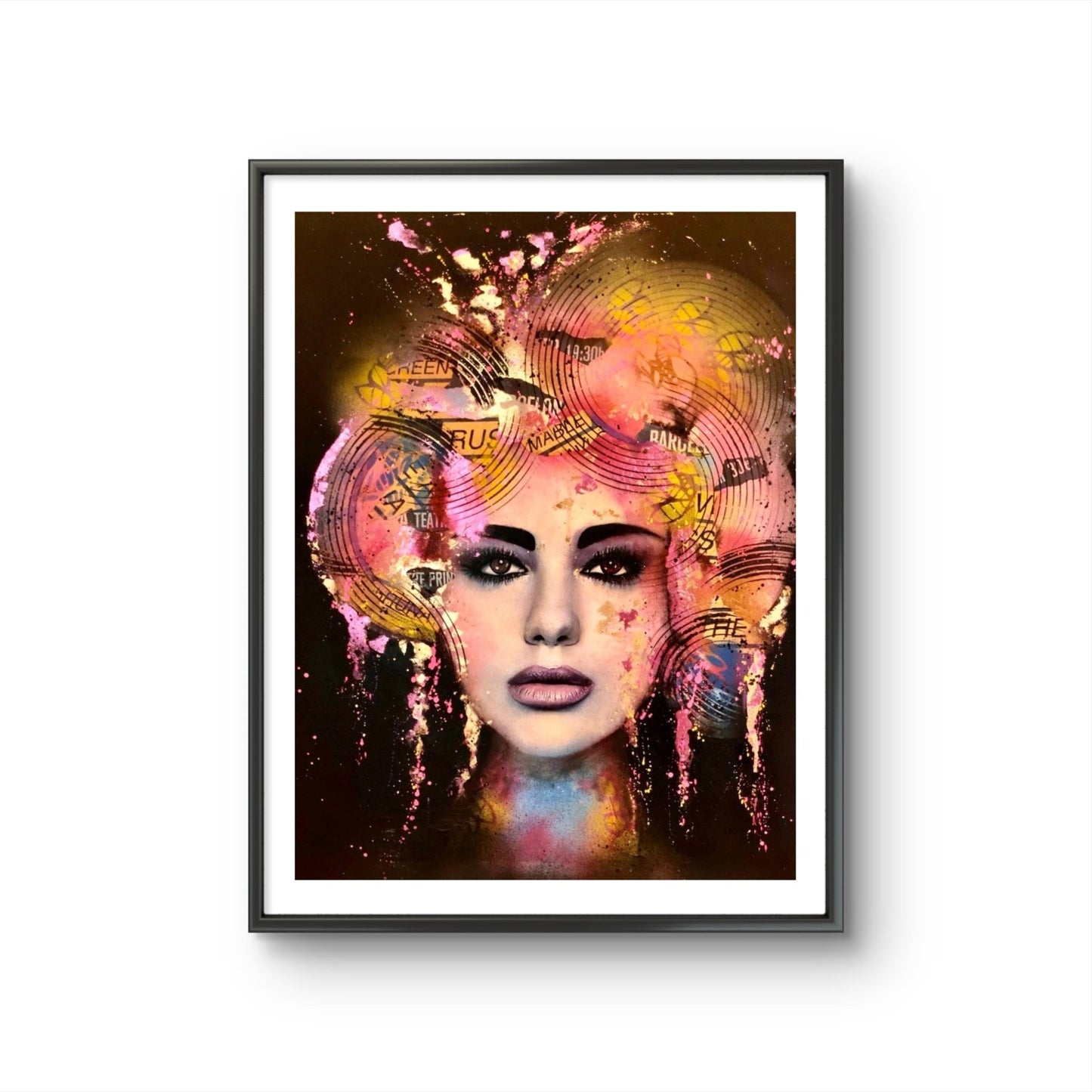 Bilde av Fru Bugge "Dua Lipa" laget av Fru Bugge, popart kunst fra Galleri2b