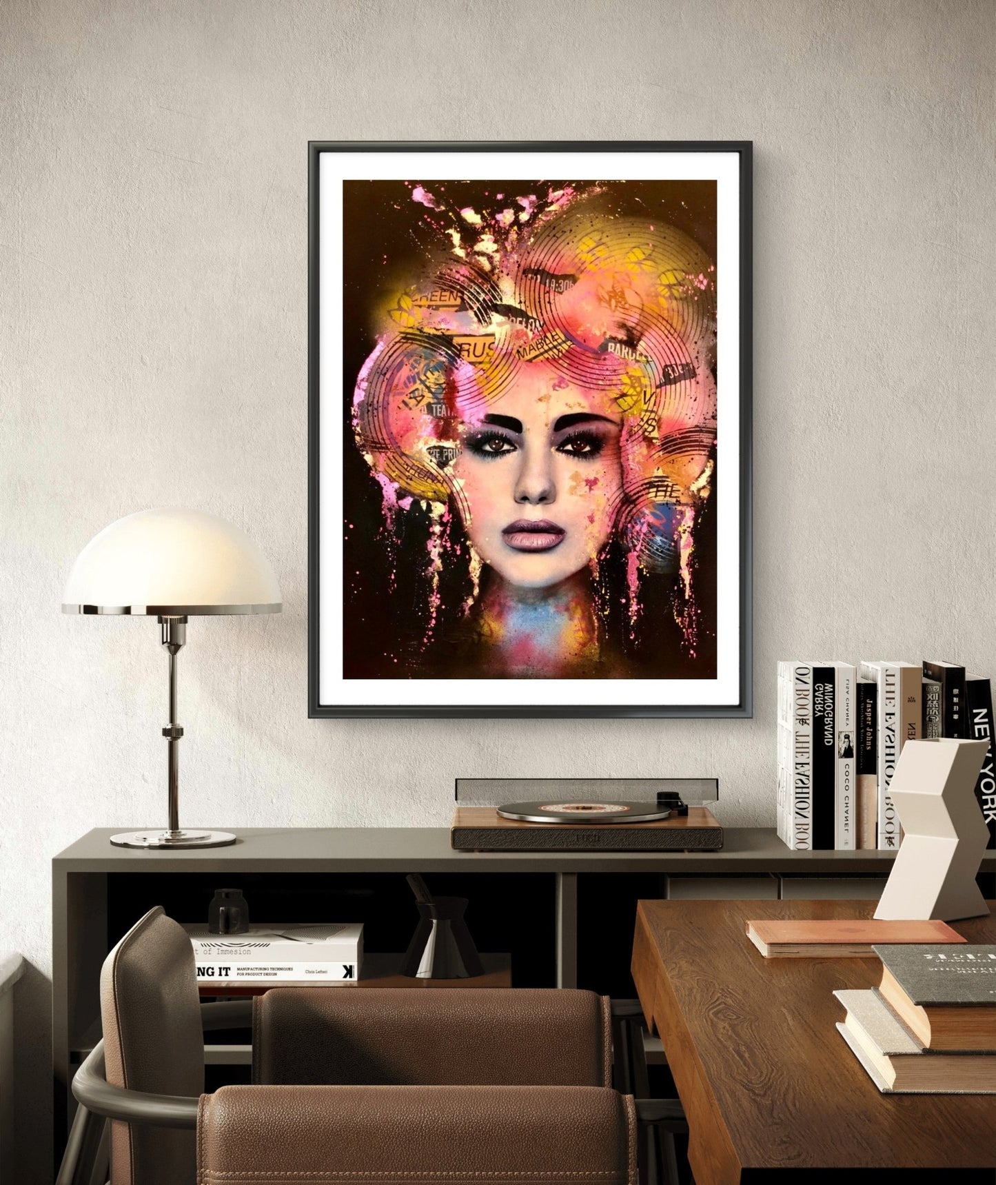 Bilde av Fru Bugge "Dua Lipa" laget av Fru Bugge, popart kunst fra Galleri2b