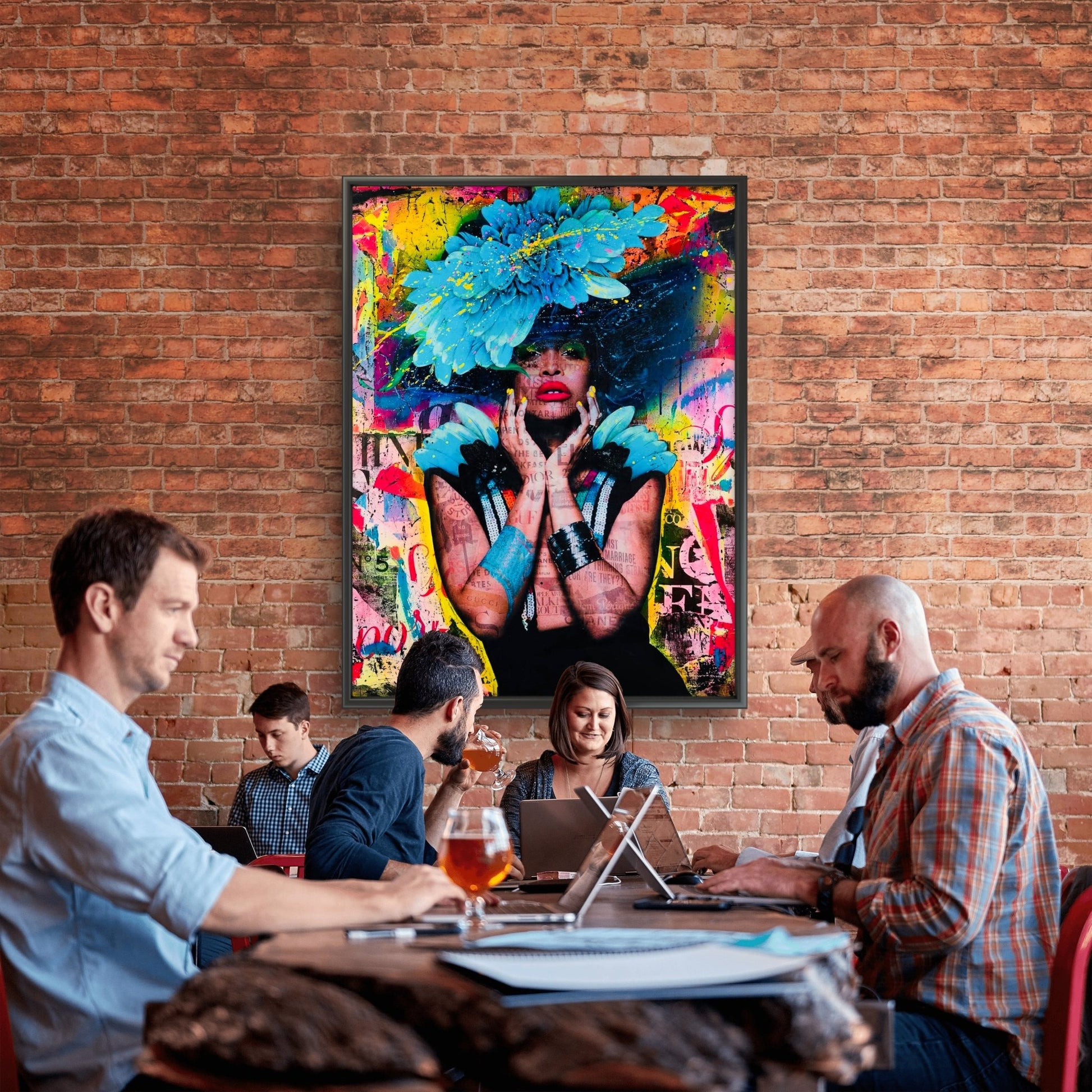 Bilde av Fru Bugge "Erykah" laget av Fru Bugge, popart kunst fra Galleri2b