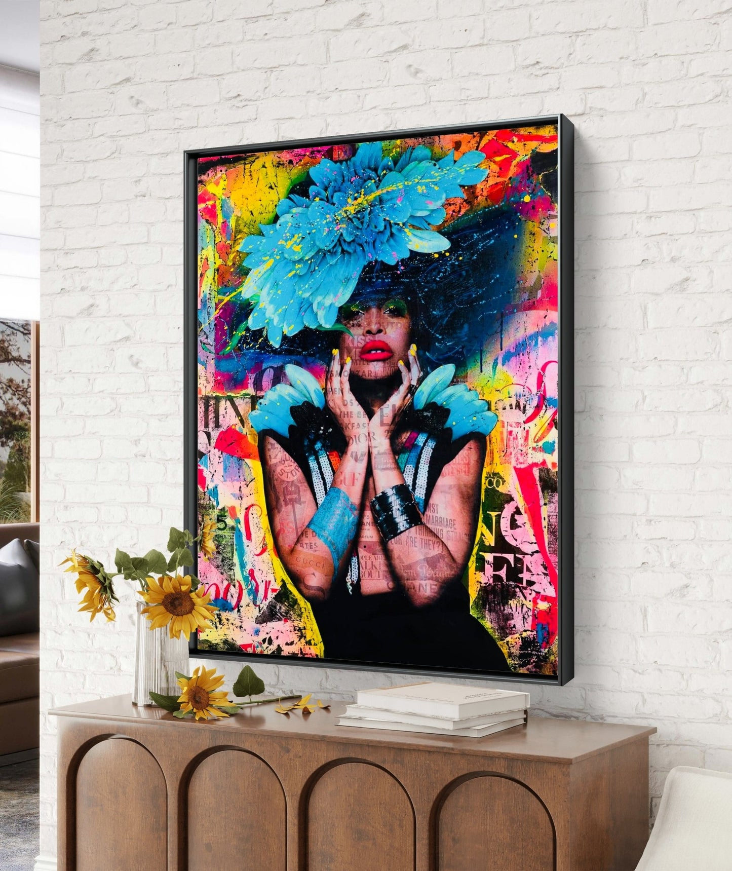 Bilde av Fru Bugge "Erykah" laget av Fru Bugge, popart kunst fra Galleri2b