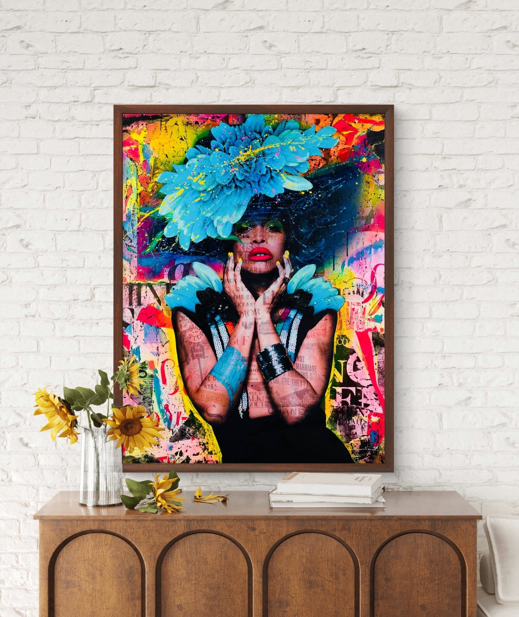 Bilde av Fru Bugge "Erykah" laget av Fru Bugge, popart kunst fra Galleri2b