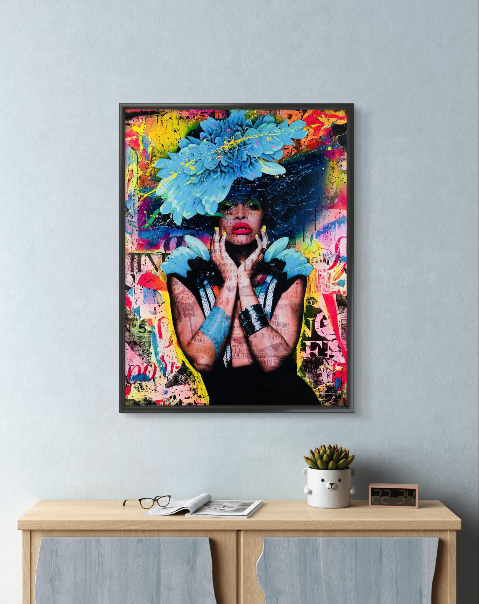 Bilde av Fru Bugge "Erykah" laget av Fru Bugge, popart kunst fra Galleri2b