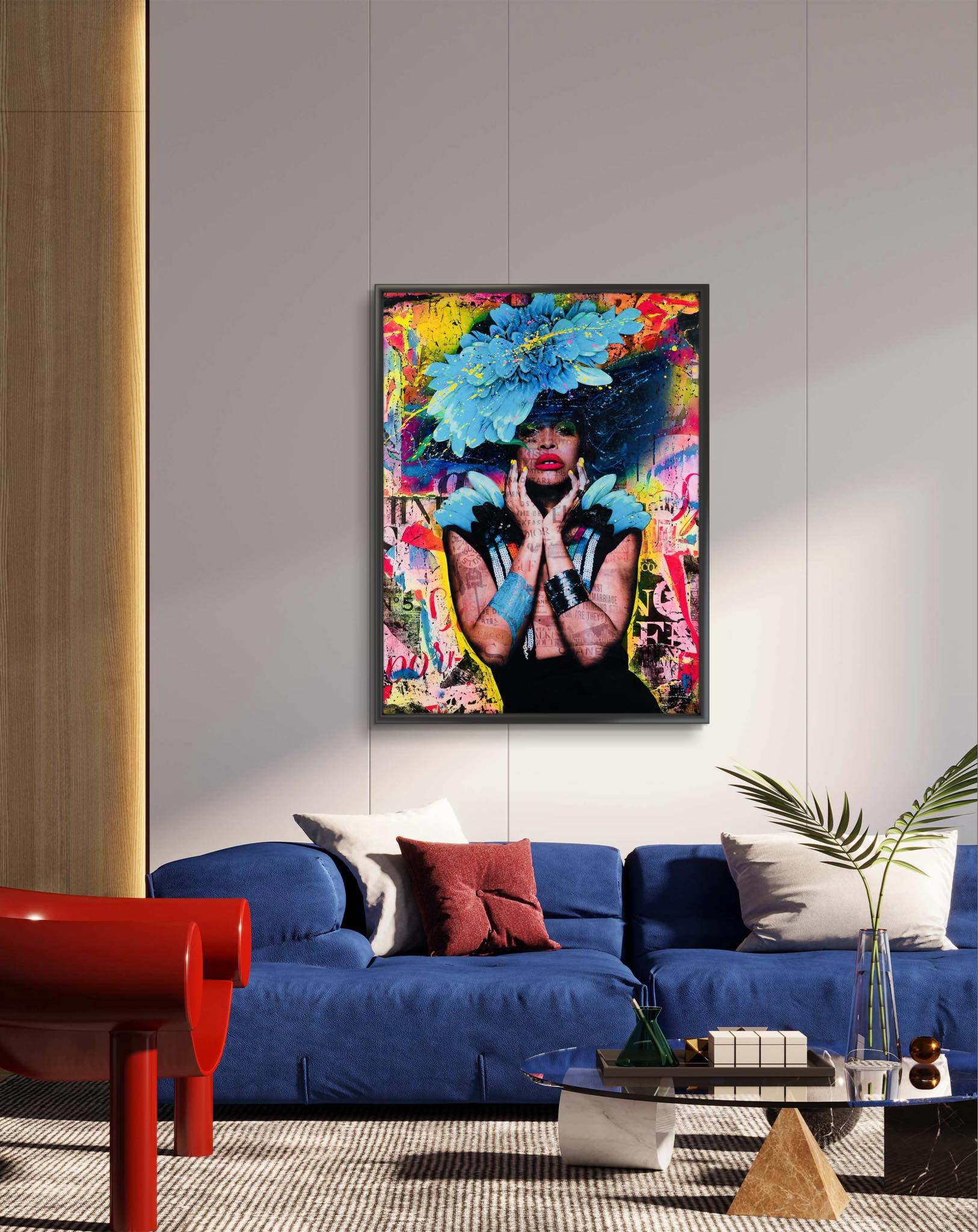 Bilde av Fru Bugge "Erykah" laget av Fru Bugge, popart kunst fra Galleri2b