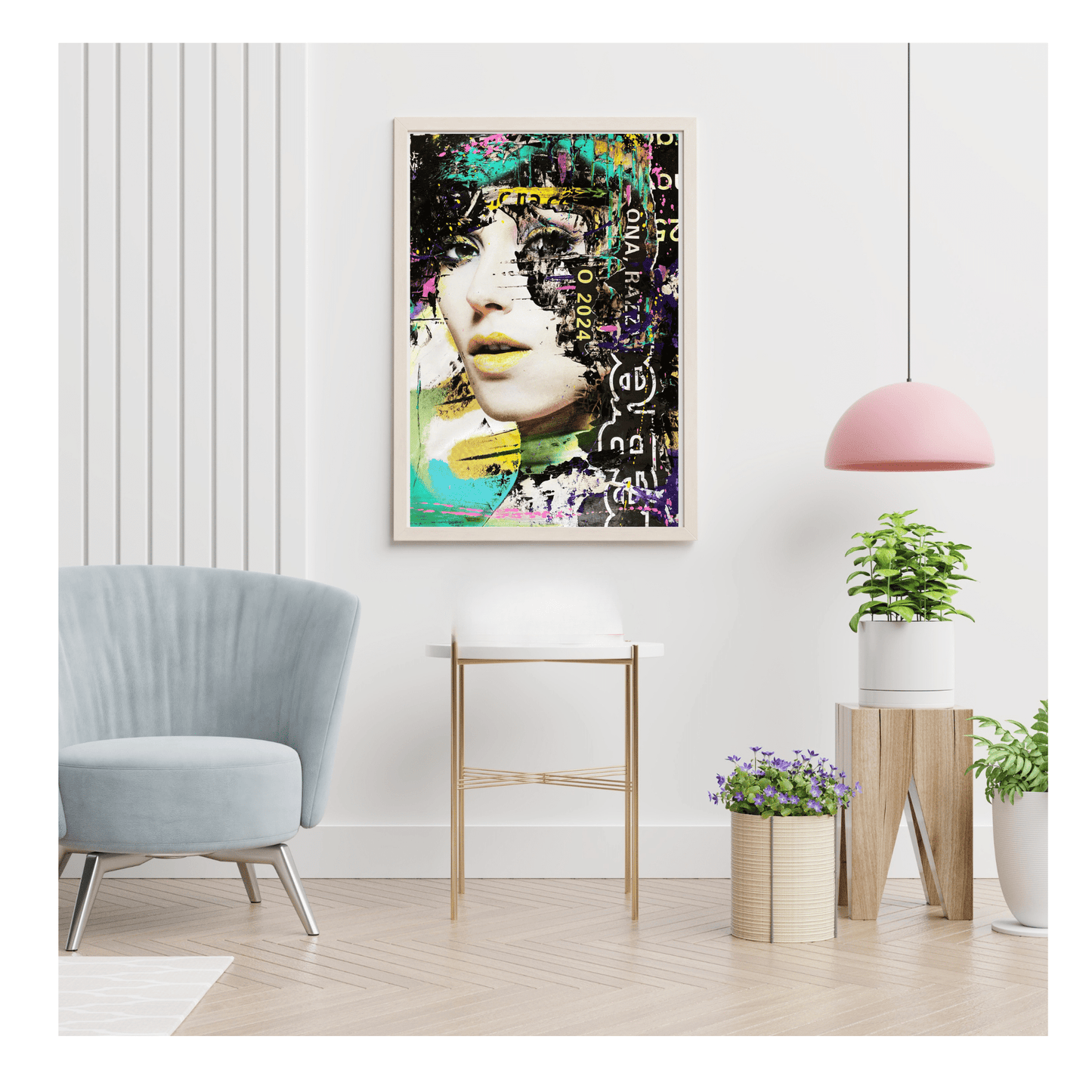 Bilde av Fru Bugge "Glitch" laget av Fru Bugge, popart kunst fra Galleri2b