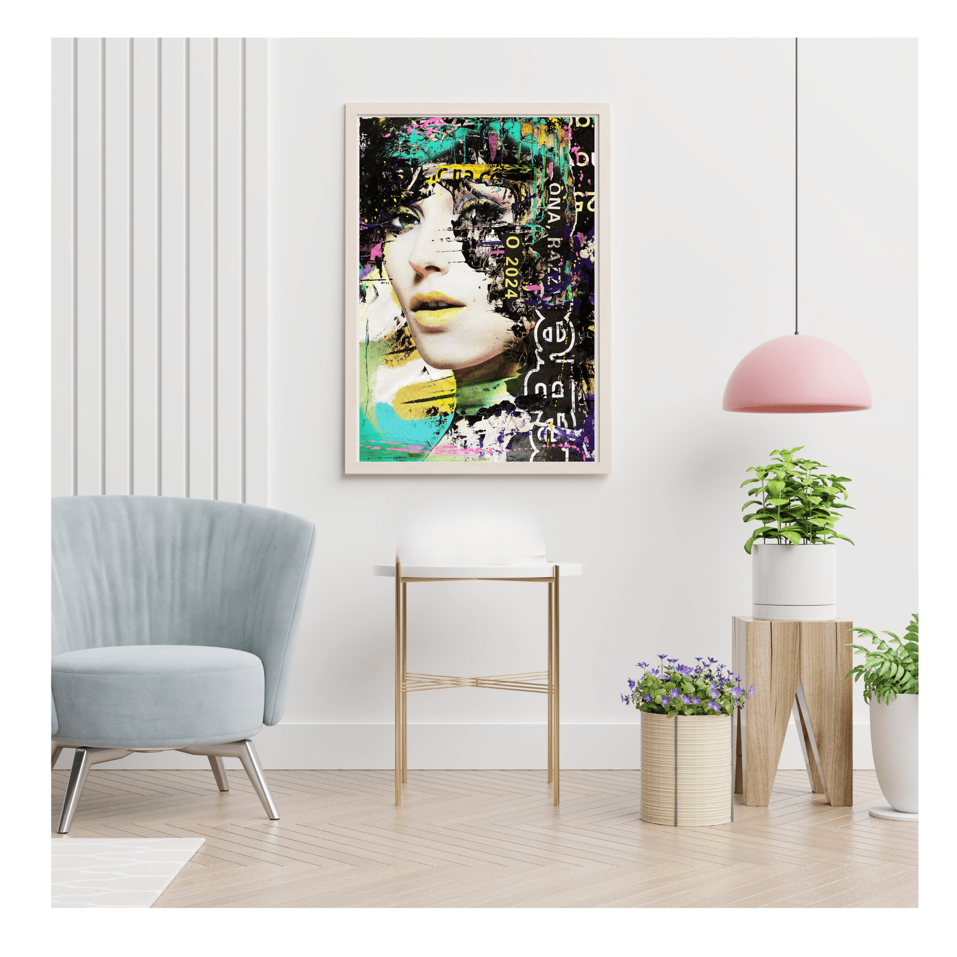 Bilde av Fru Bugge "Glitch" laget av Fru Bugge, popart kunst fra Galleri2b