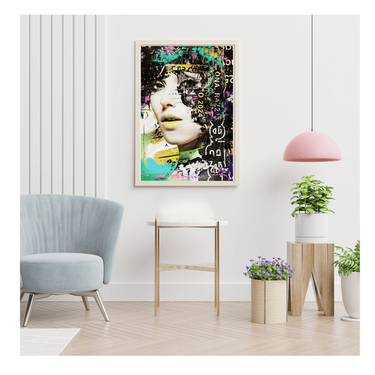 Bilde av Fru Bugge "Glitch" laget av Fru Bugge, popart kunst fra Galleri2b