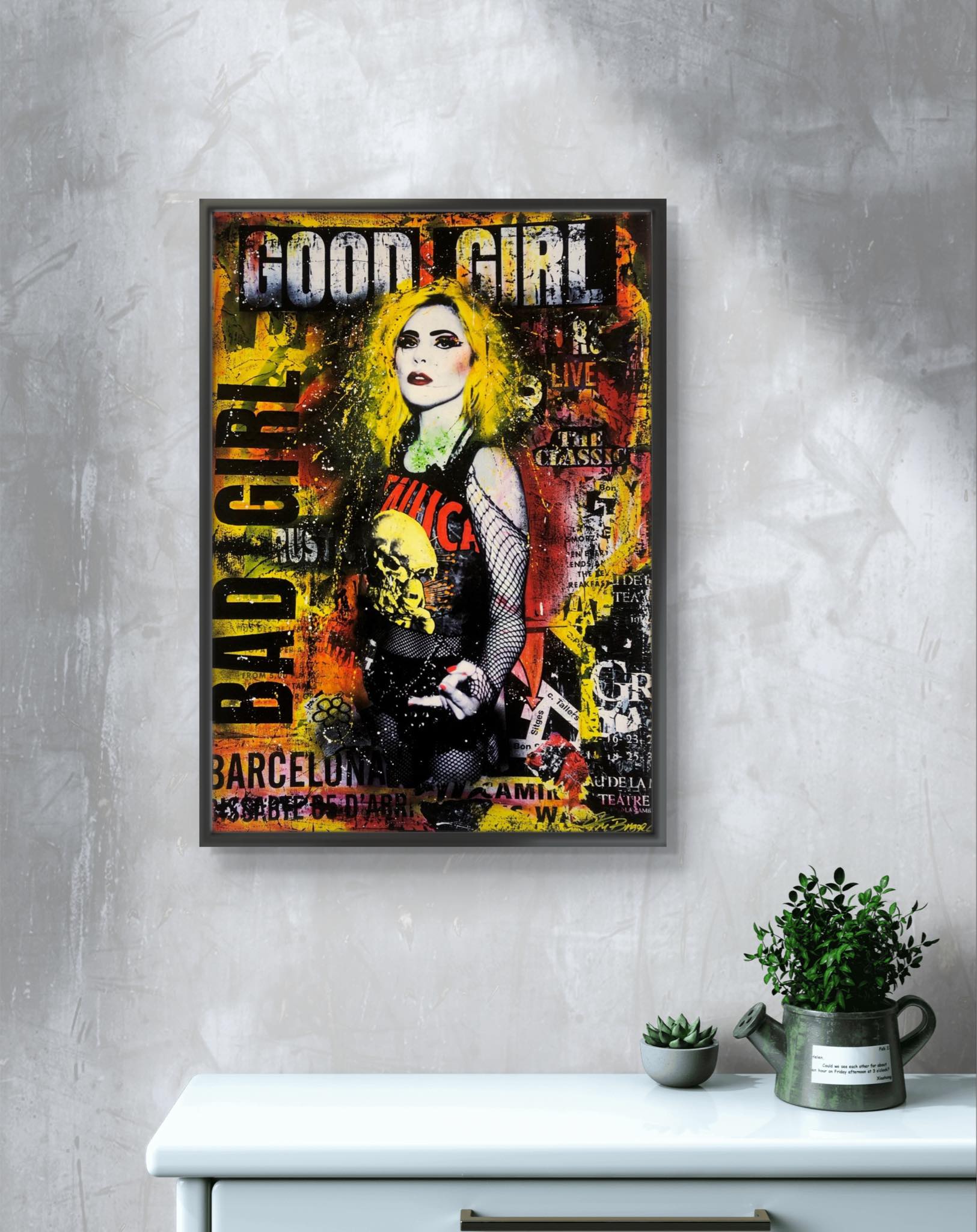 Bilde av Fru Bugge - Good girl/Bad girl laget av Fru Bugge, popart kunst fra Galleri2b