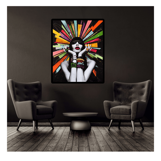 Bilde av Fru Bugge og Kokkoart "Texas Sun" laget av Fru Bugge, popart kunst fra Galleri2b