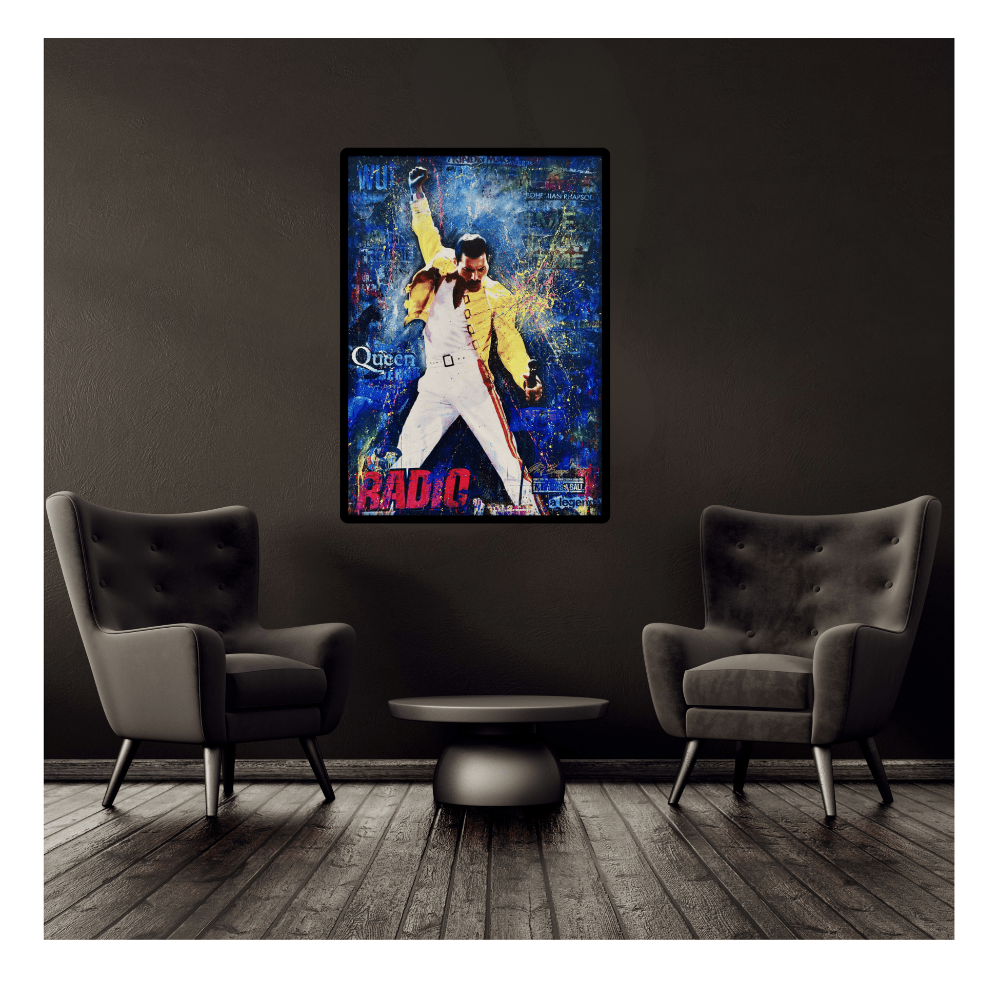 Bilde av Fru Bugge "Queen" - laget av Fru Bugge, popart kunst fra Galleri2b