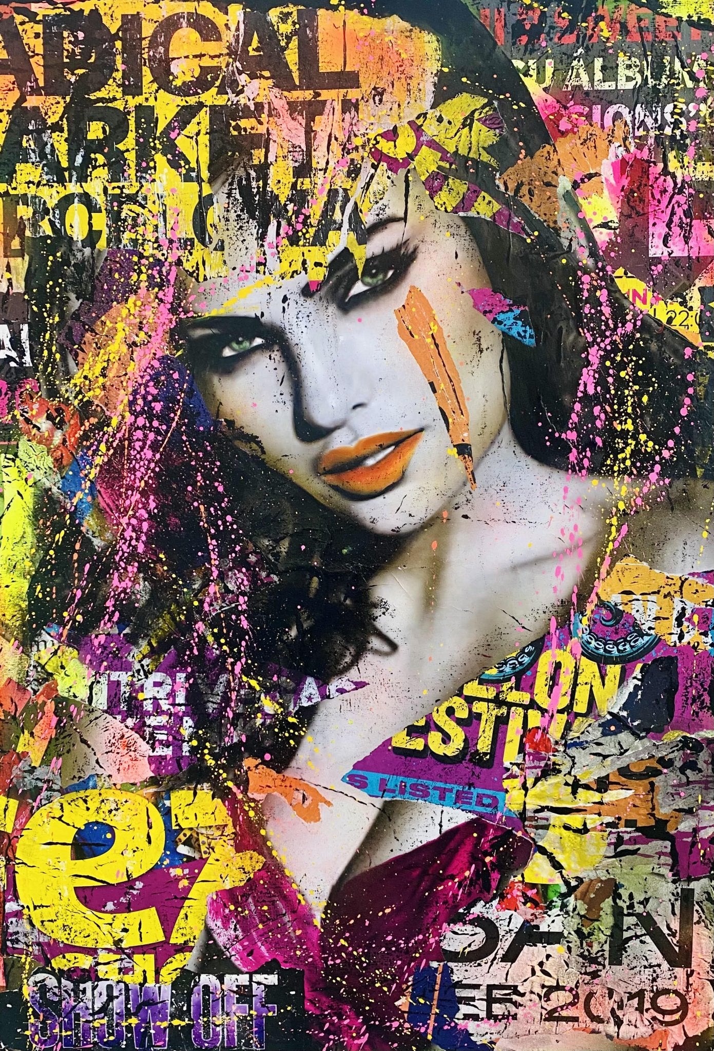 Bilde av Fru Bugge "SHOW OFF" NY 💋 laget av Fru Bugge, popart kunst fra Galleri2b
