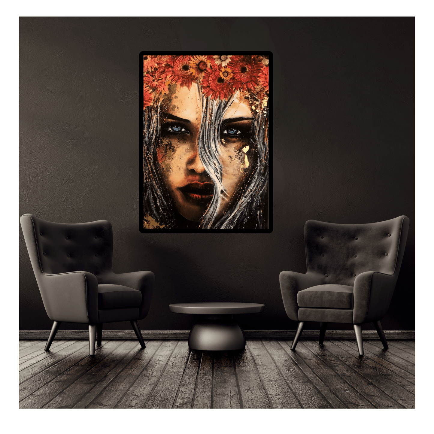 Bilde av Fru Bugge "The Gaze" laget av Fru Bugge, popart kunst fra Galleri2b