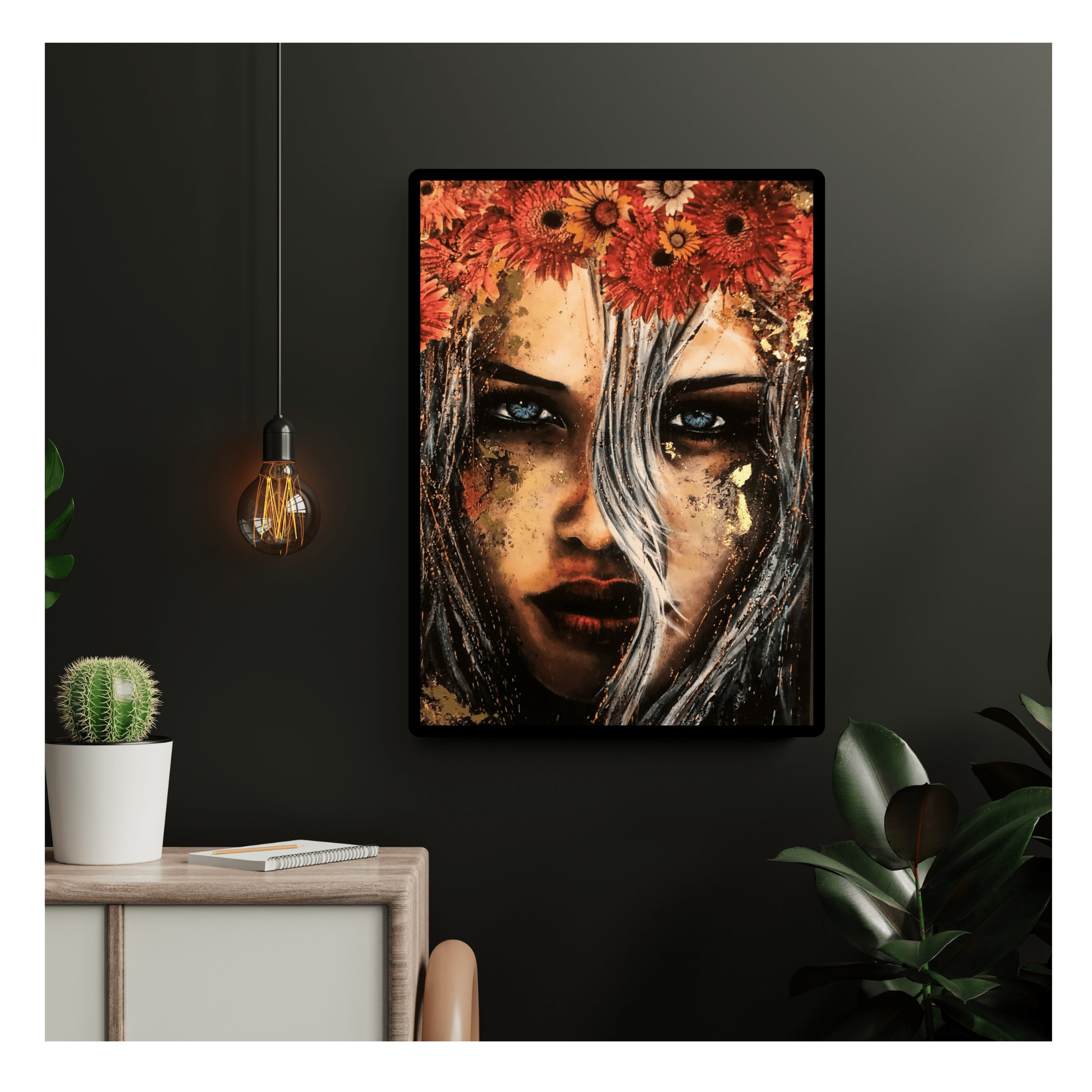 Bilde av Fru Bugge "The Gaze" laget av Fru Bugge, popart kunst fra Galleri2b