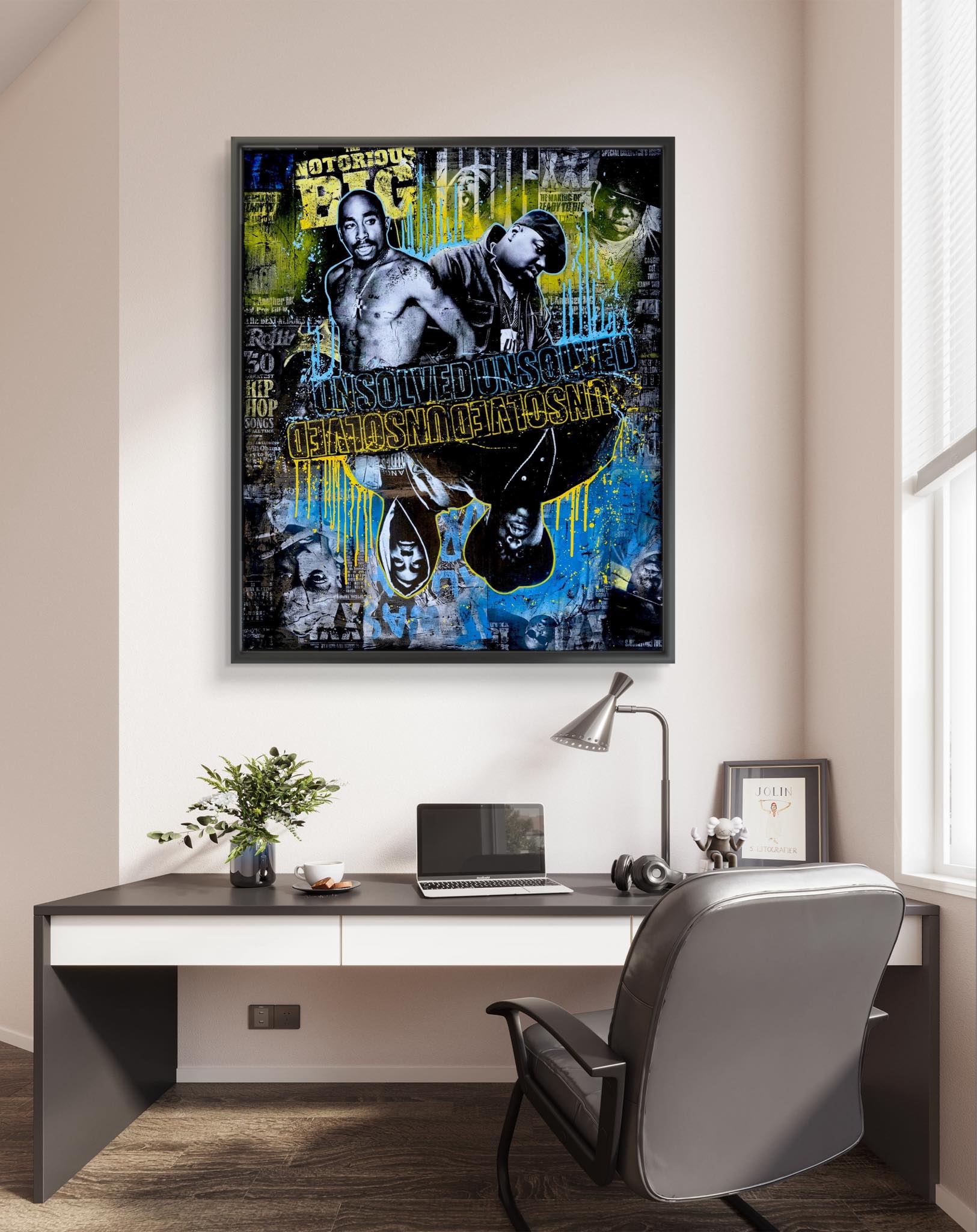 Bilde av Fru Bugge - "Unsolved" laget av Fru Bugge, popart kunst fra Galleri2b