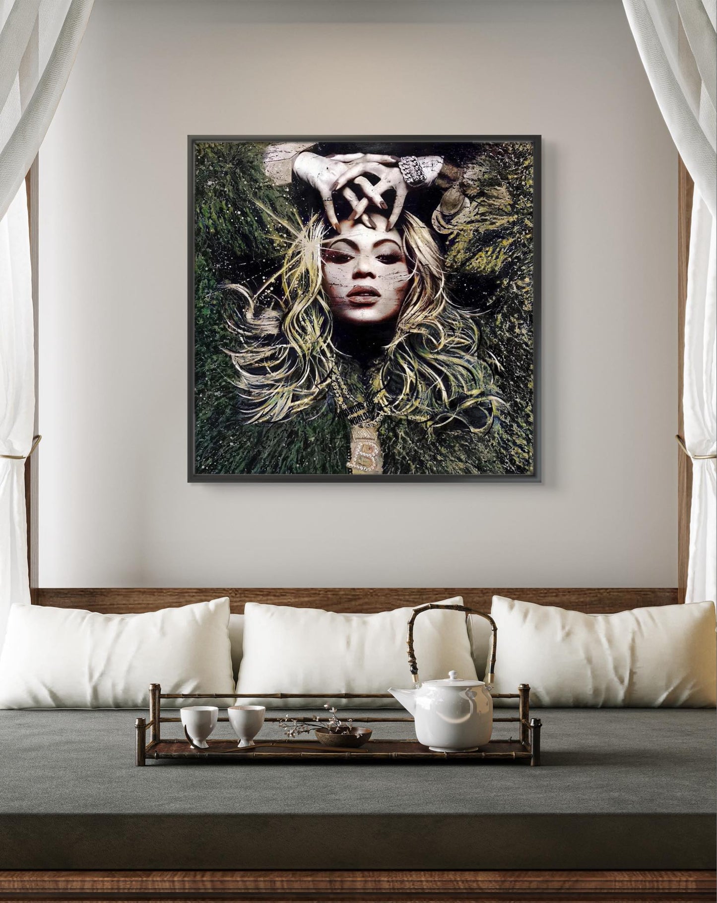 Bilde av Fru Bugge "Who runs the world" laget av Fru Bugge, popart kunst fra Galleri2b