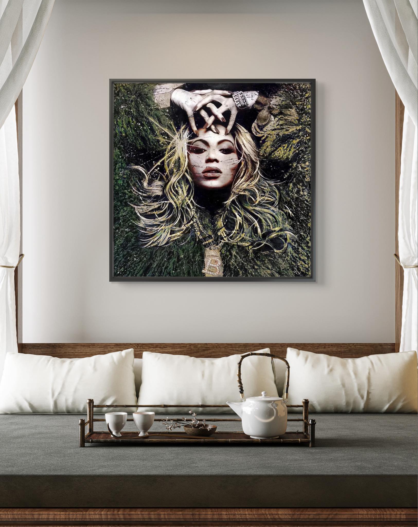 Bilde av Fru Bugge "Who runs the world" laget av Fru Bugge, popart kunst fra Galleri2b