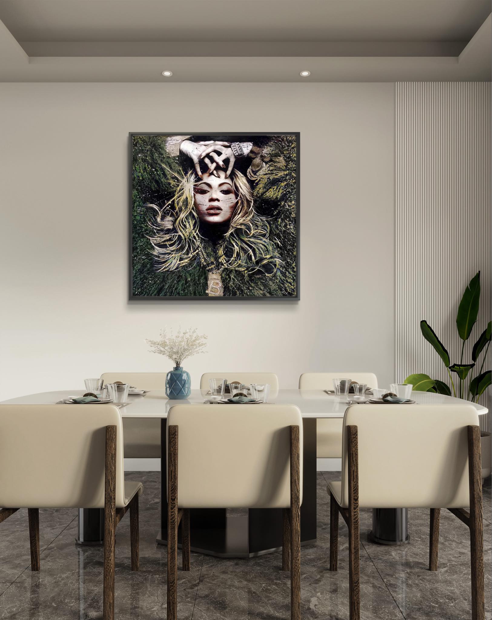 Bilde av Fru Bugge "Who runs the world" laget av Fru Bugge, popart kunst fra Galleri2b