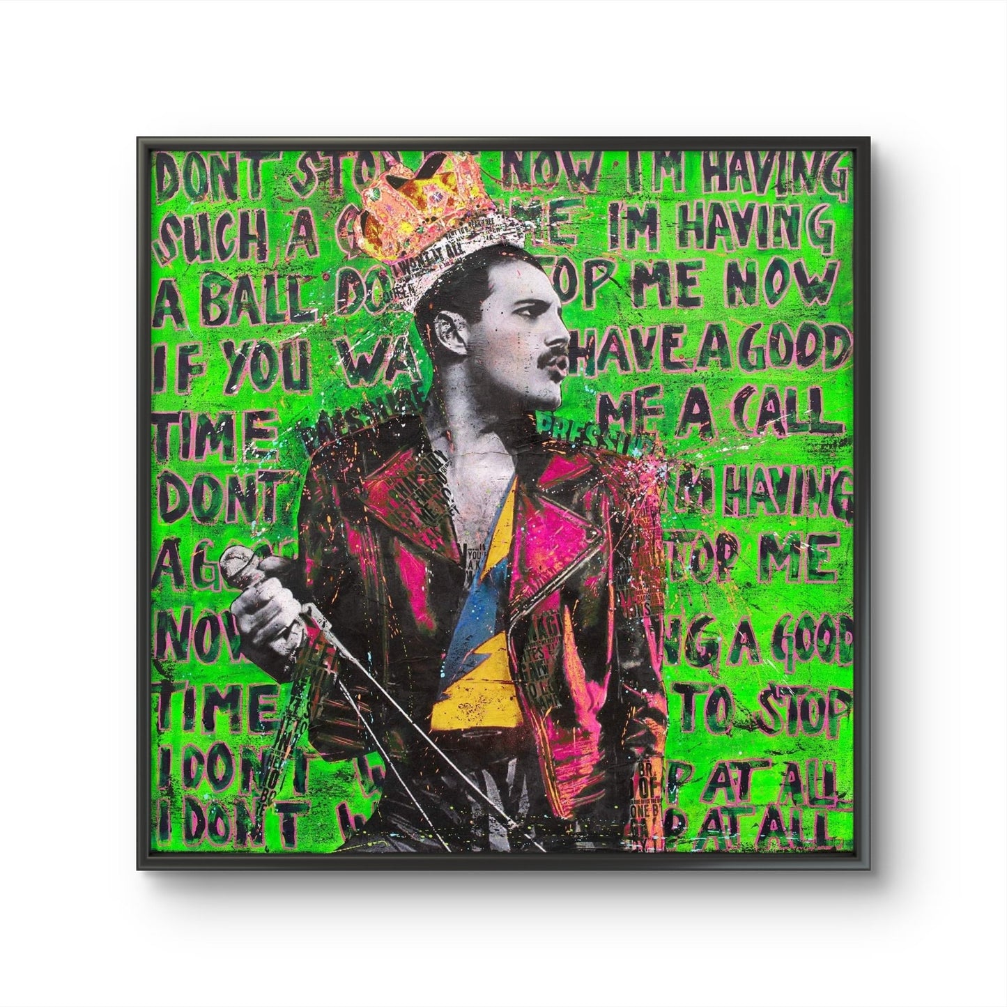 Bilde av Fru Bugge"DON´T STOP ME NOW 4" laget av Fru Bugge, popart kunst fra Galleri2b