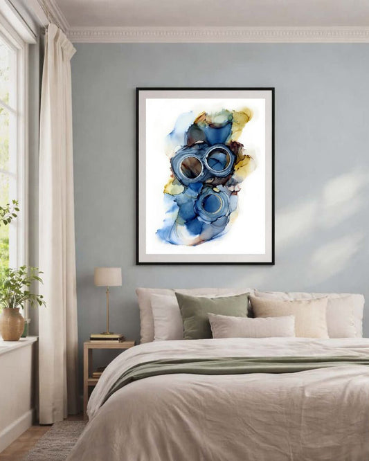 Bilde av Happy By Hilde - The Gasmask laget av Happy By Hilde, popart kunst fra Galleri2b