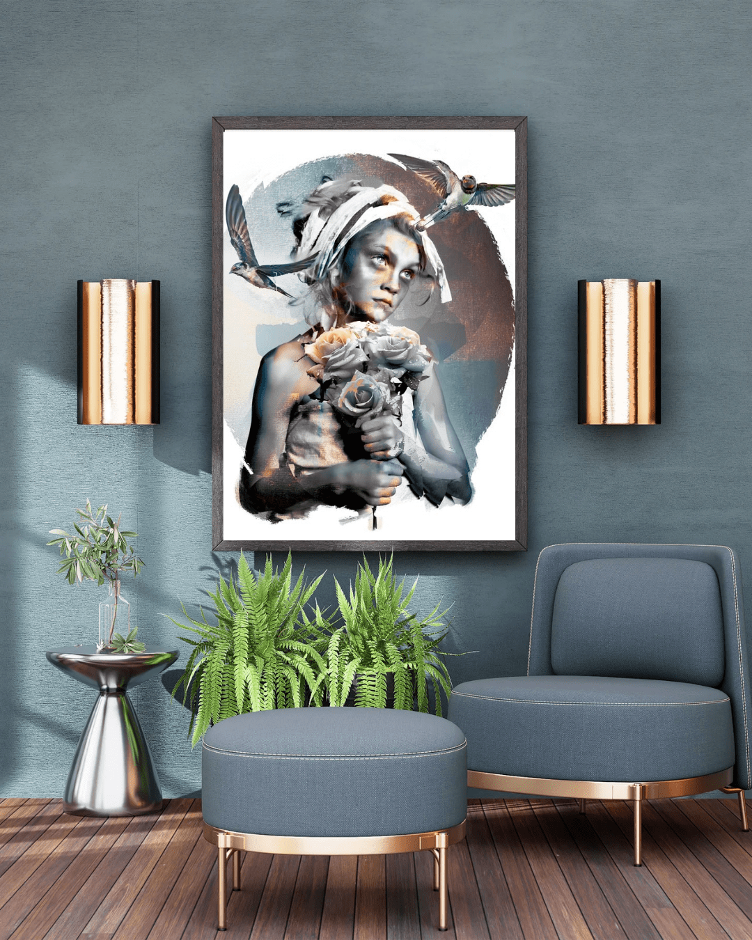 Bilde av "Herald of Quiet Wings" – kunstverk av Eline Madsen laget av Eline Madsen, popart kunst fra Galleri2b