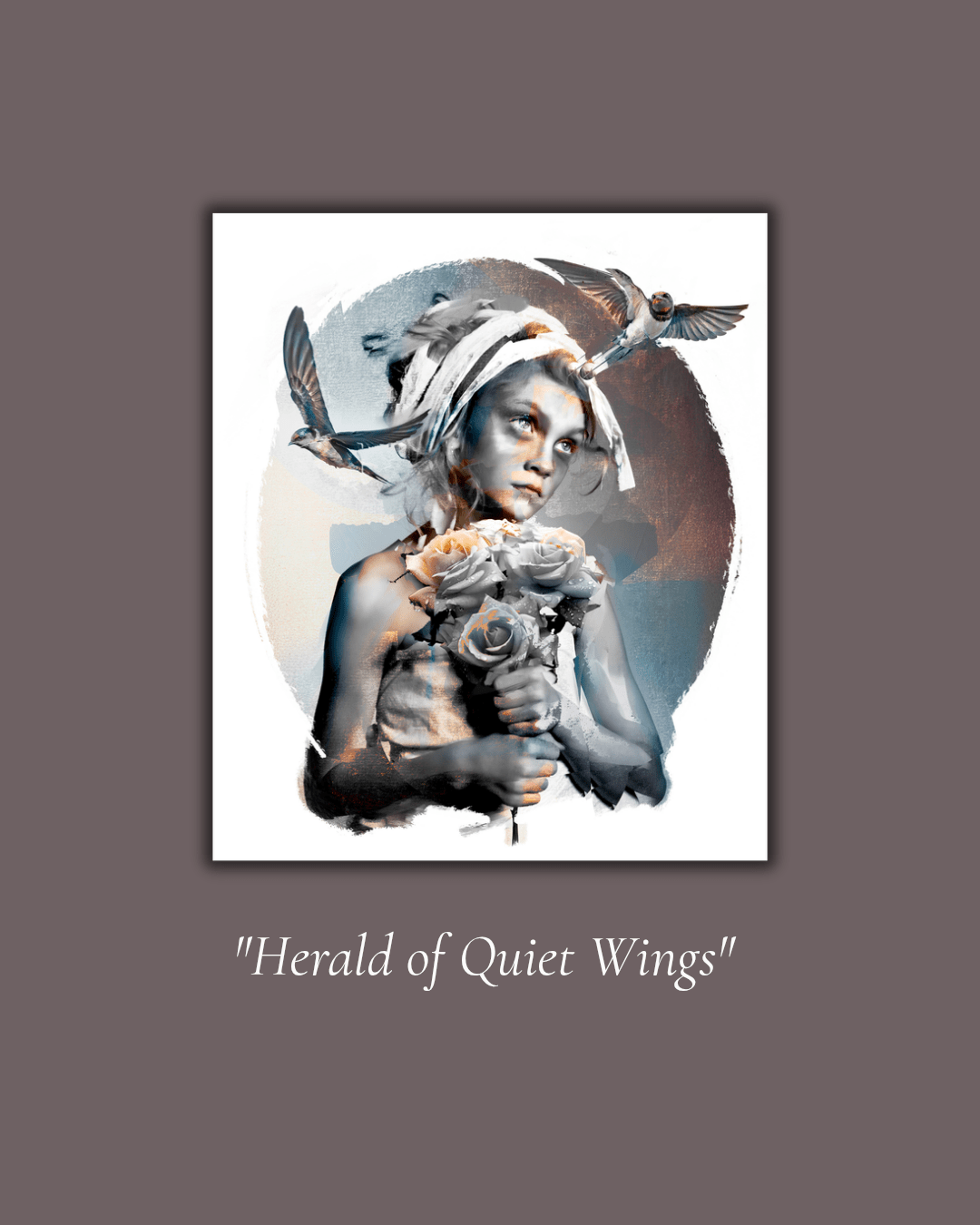 Bilde av "Herald of Quiet Wings" – kunstverk av Eline Madsen laget av Eline Madsen, popart kunst fra Galleri2b