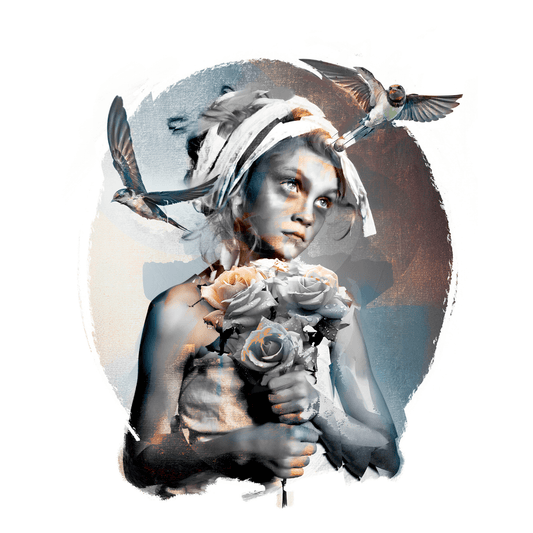 Bilde av "Herald of Quiet Wings" – kunstverk av Eline Madsen laget av Eline Madsen, popart kunst fra Galleri2b