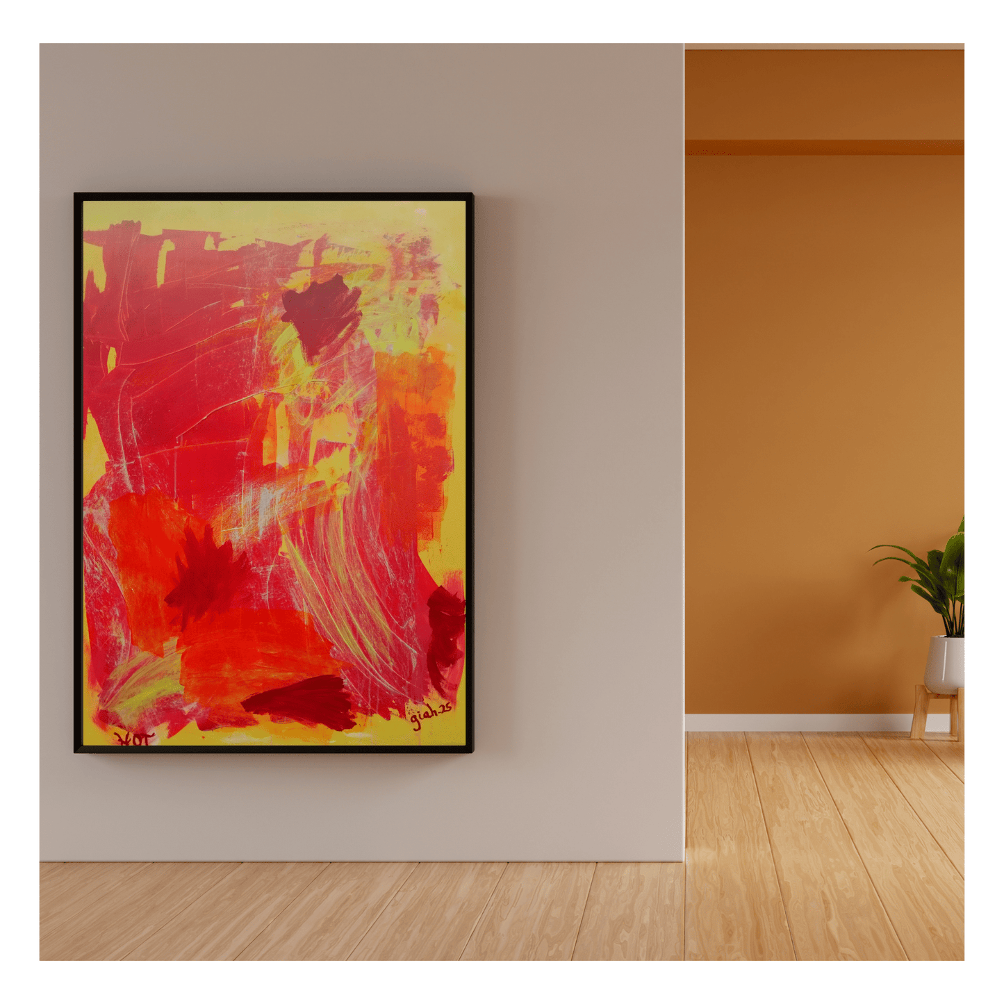 Bilde av "HOT" – kunstverk av Hanne Giacobbe Helleberg laget av Hanne Giacobbe Helleberg, popart kunst fra Galleri2b