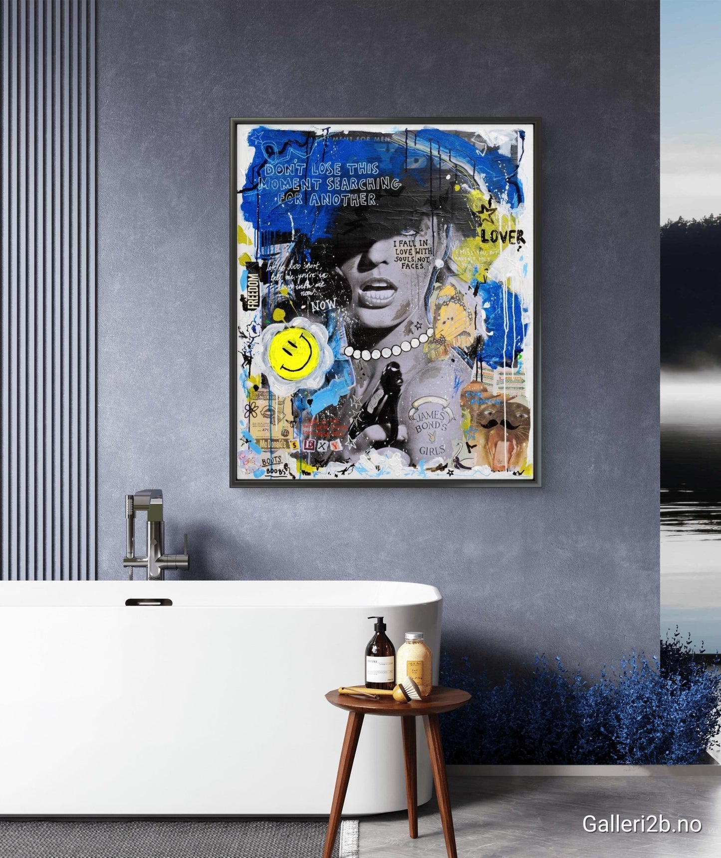 Bilde av JfPainting "007" laget av Julia Flak, popart kunst fra Galleri2b