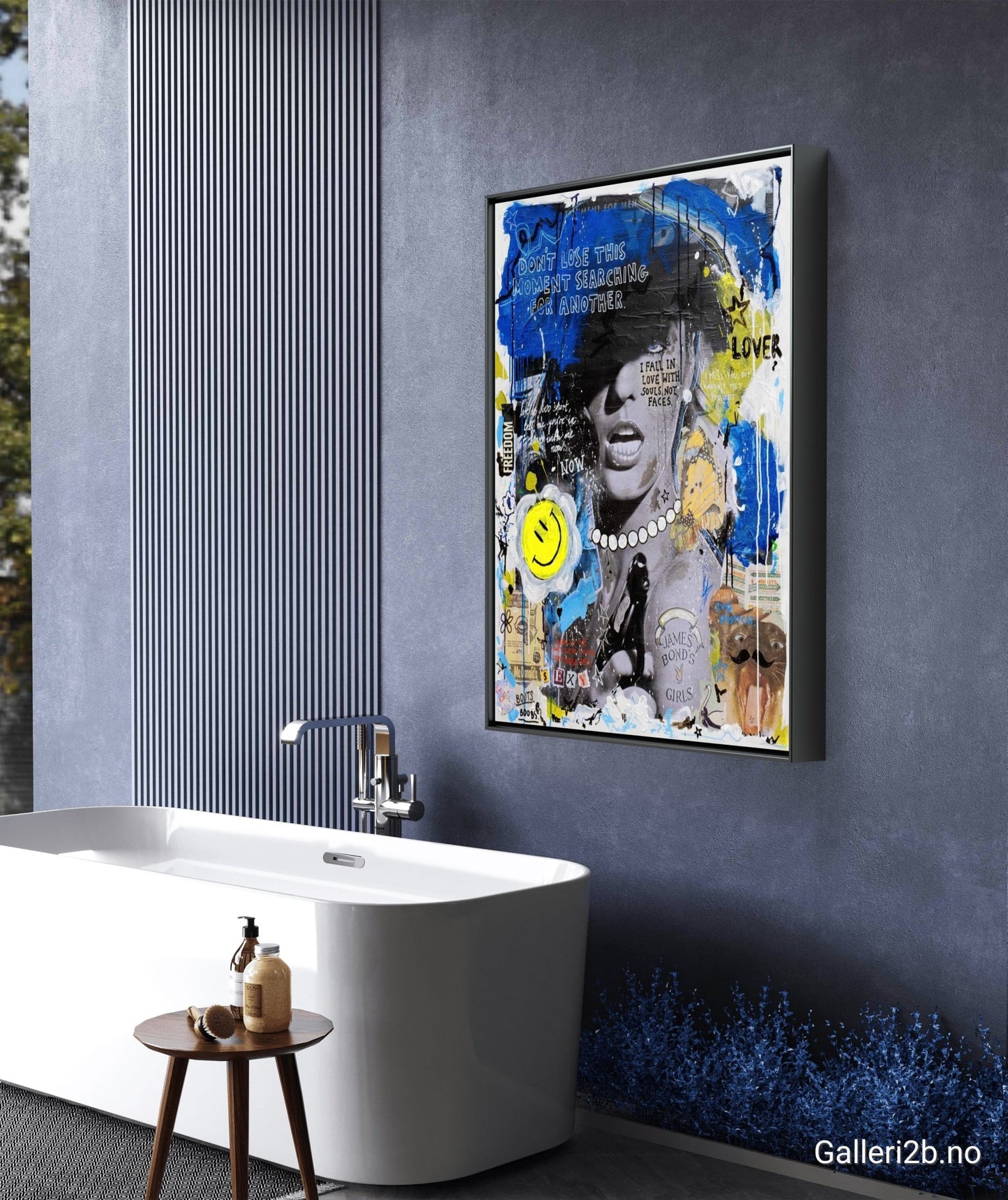 Bilde av JfPainting "007" laget av Julia Flak, popart kunst fra Galleri2b