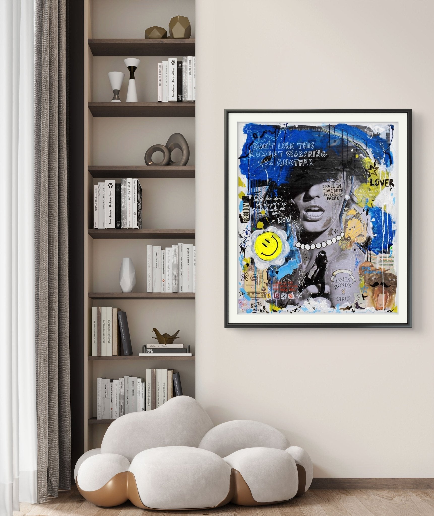 Bilde av JfPainting "007" laget av Julia Flak, popart kunst fra Galleri2b