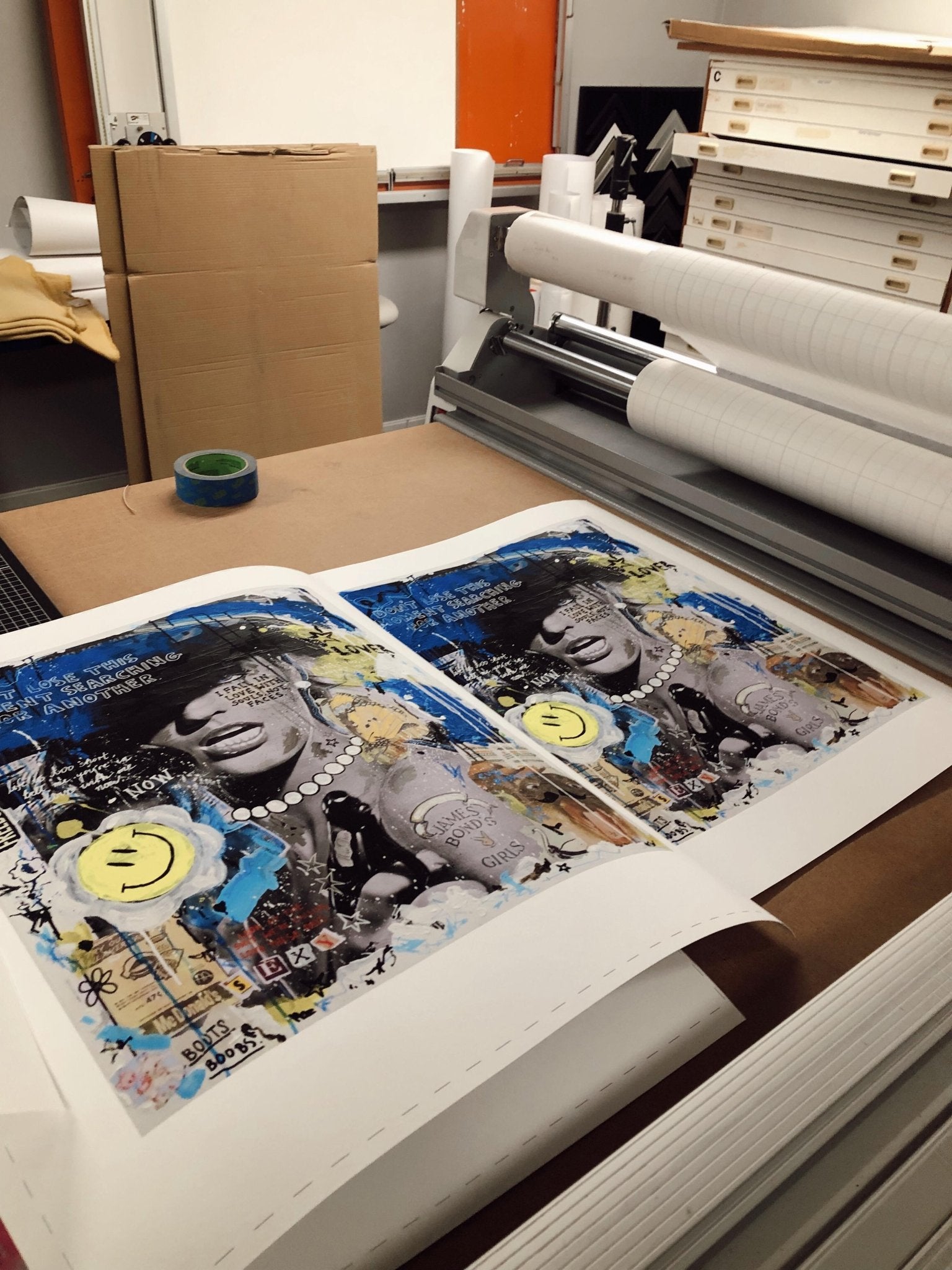 Bilde av JfPainting "007" laget av Julia Flak, popart kunst fra Galleri2b