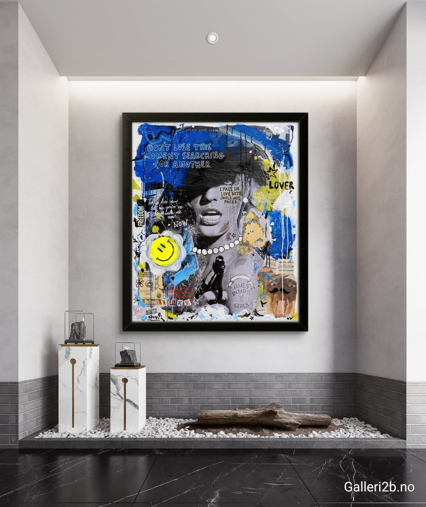 Bilde av JfPainting "007" laget av Julia Flak, popart kunst fra Galleri2b