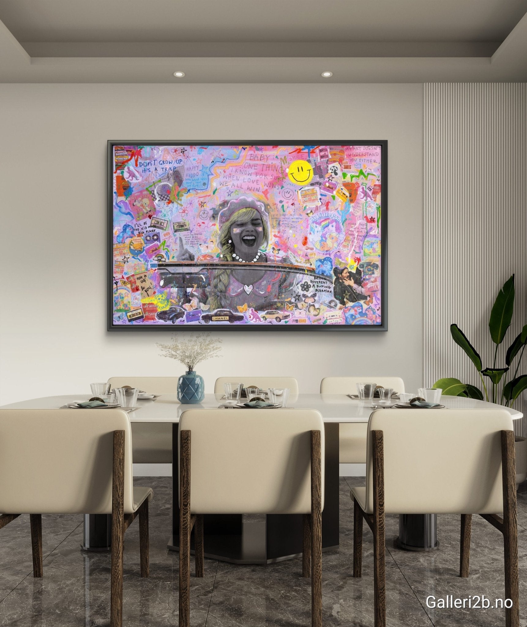Bilde av JfPainting "Barbie" NYTT TRYKK laget av Julia Flak, popart kunst fra Galleri2b