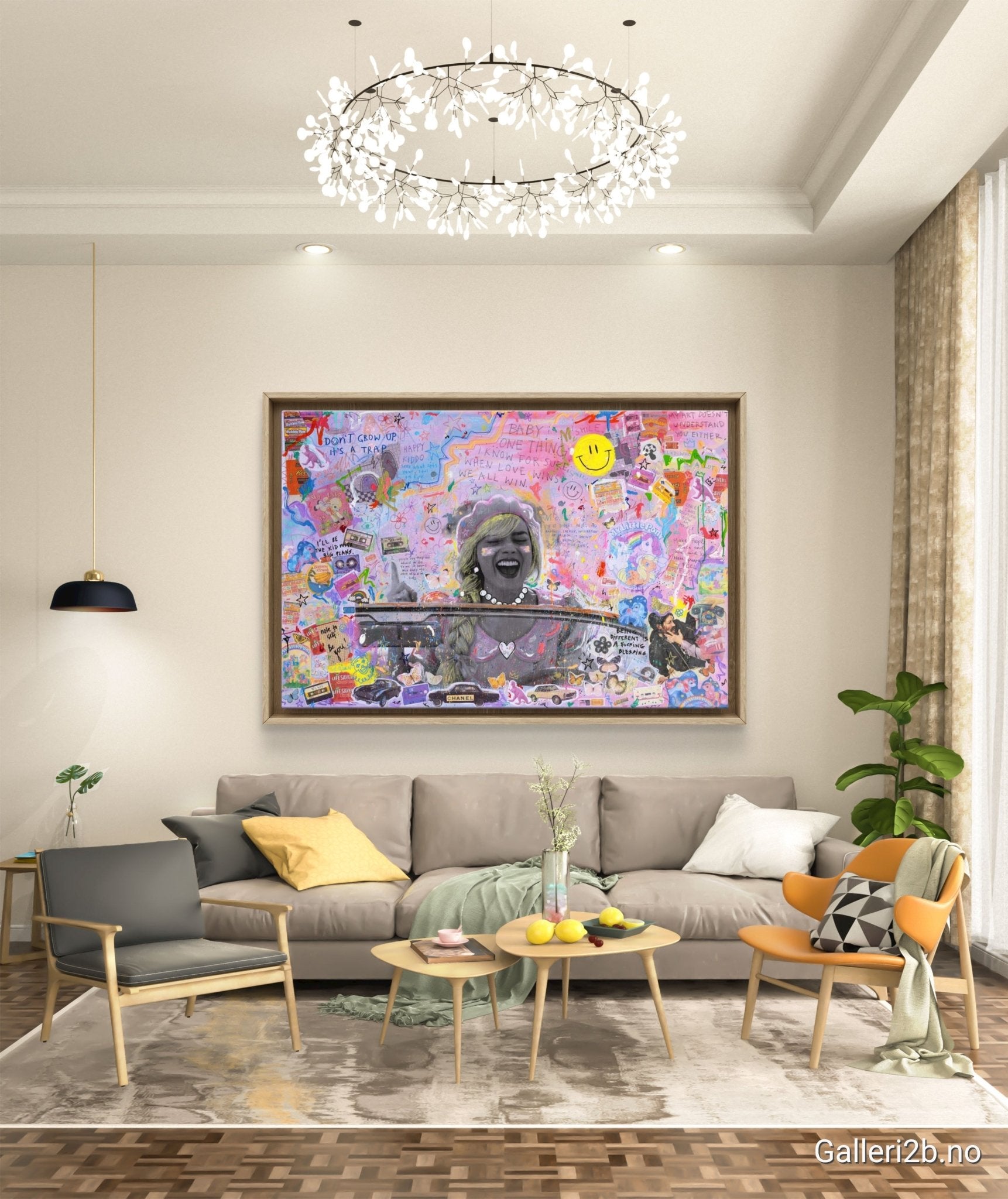 Bilde av JfPainting "Barbie" NYTT TRYKK laget av Julia Flak, popart kunst fra Galleri2b