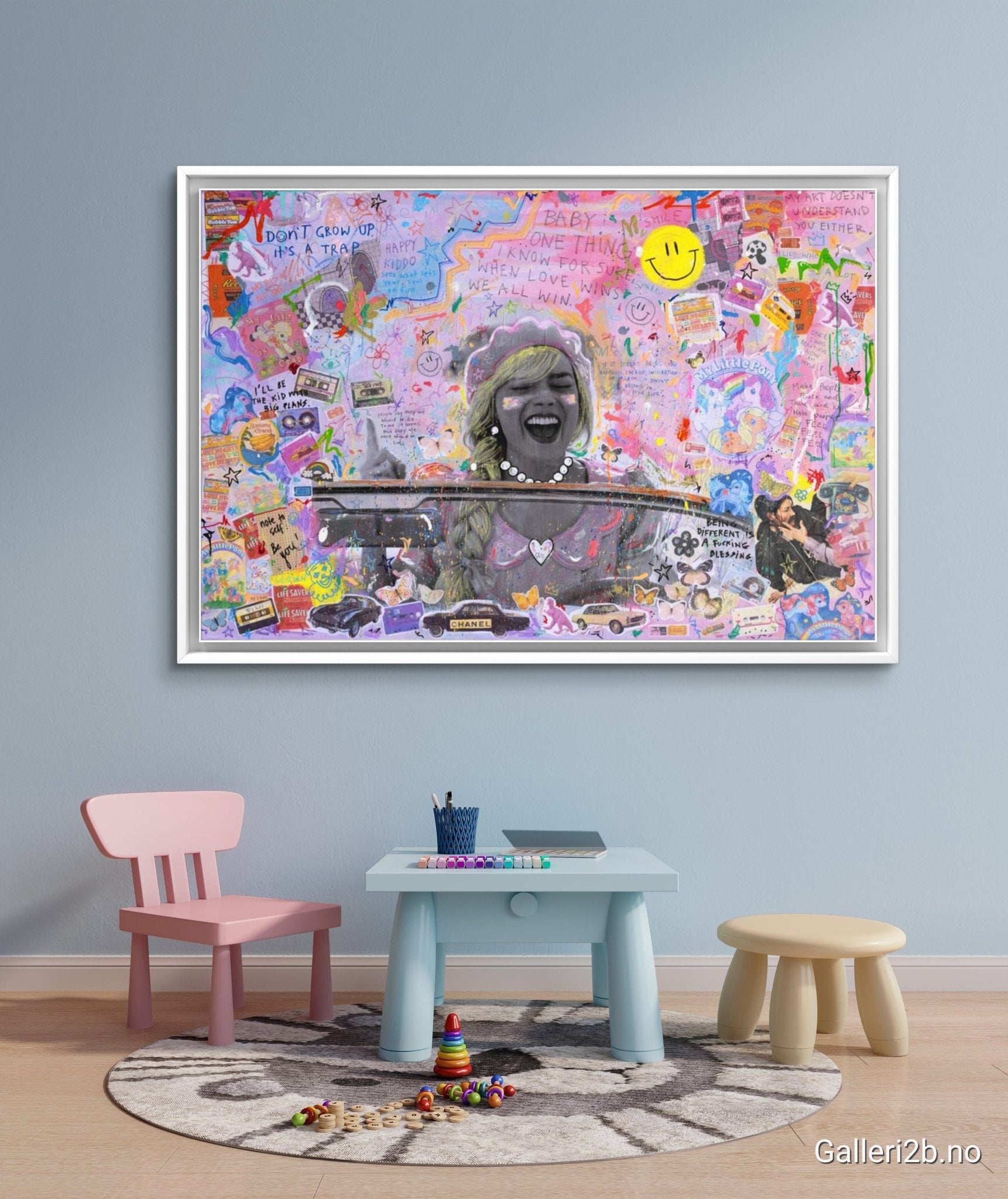 Bilde av JfPainting "Barbie" NYTT TRYKK laget av Julia Flak, popart kunst fra Galleri2b