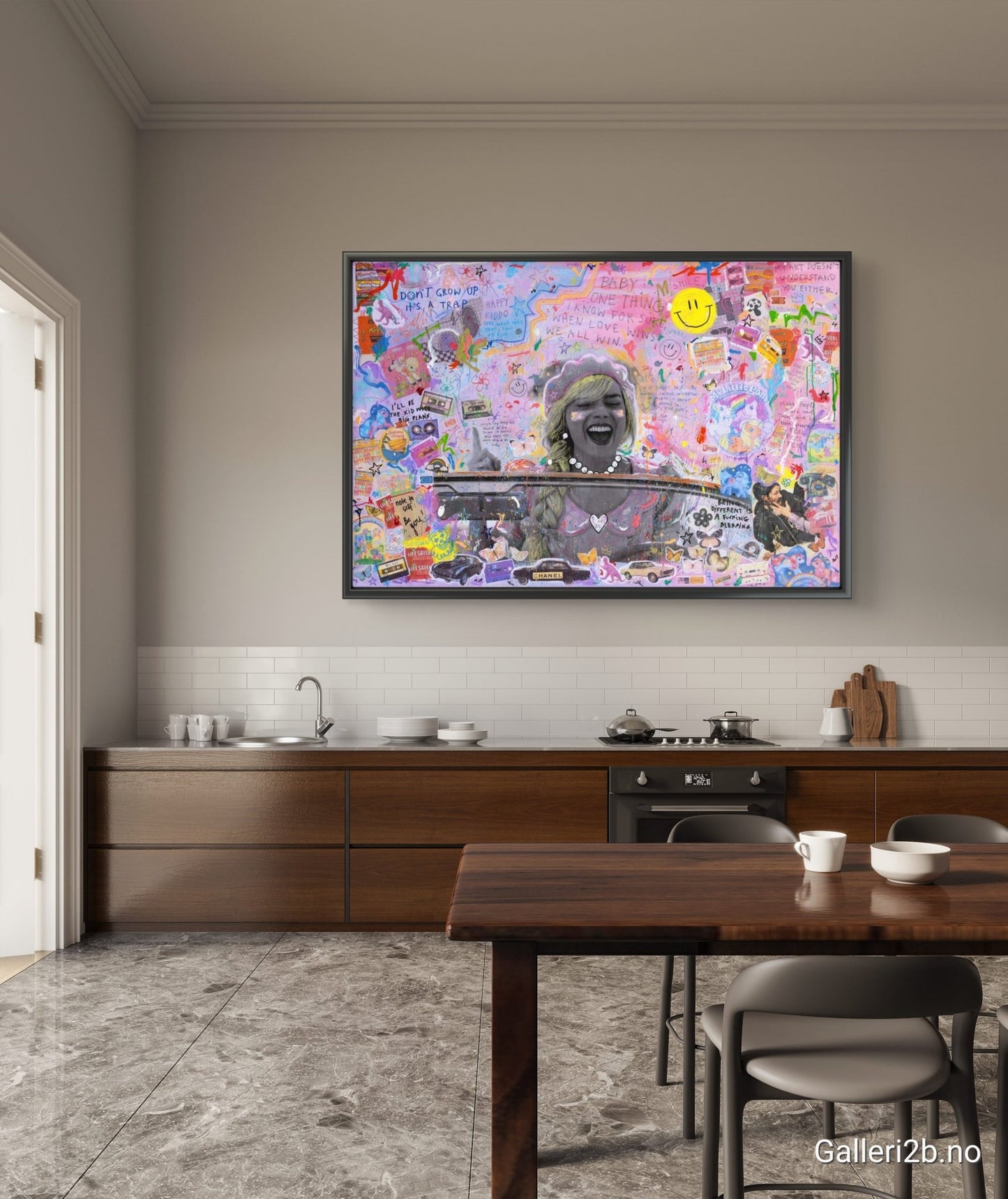 Bilde av JfPainting "Barbie" NYTT TRYKK laget av Julia Flak, popart kunst fra Galleri2b