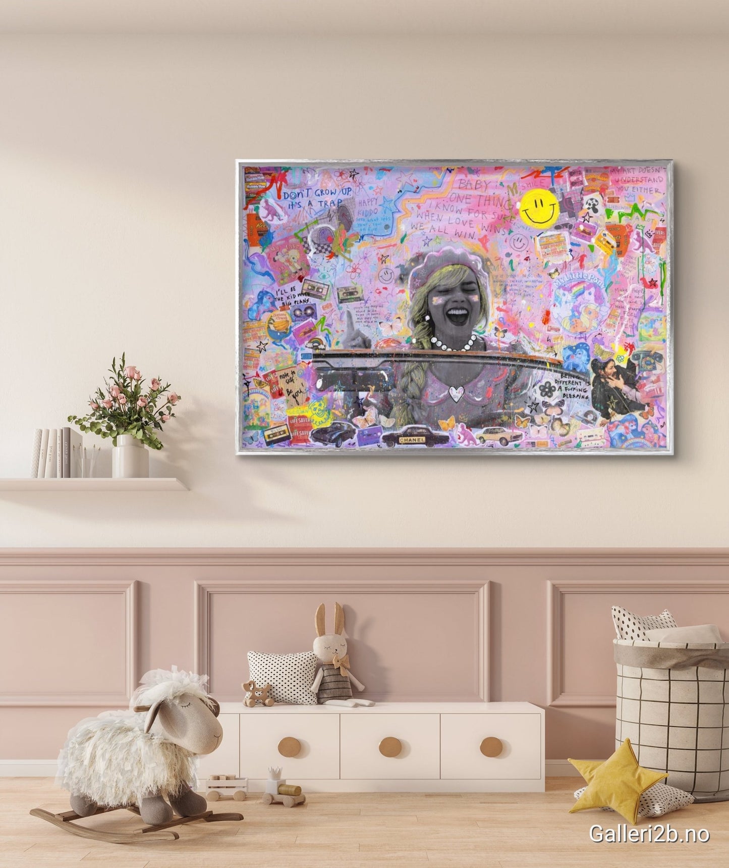 Bilde av JfPainting "Barbie" NYTT TRYKK laget av Julia Flak, popart kunst fra Galleri2b