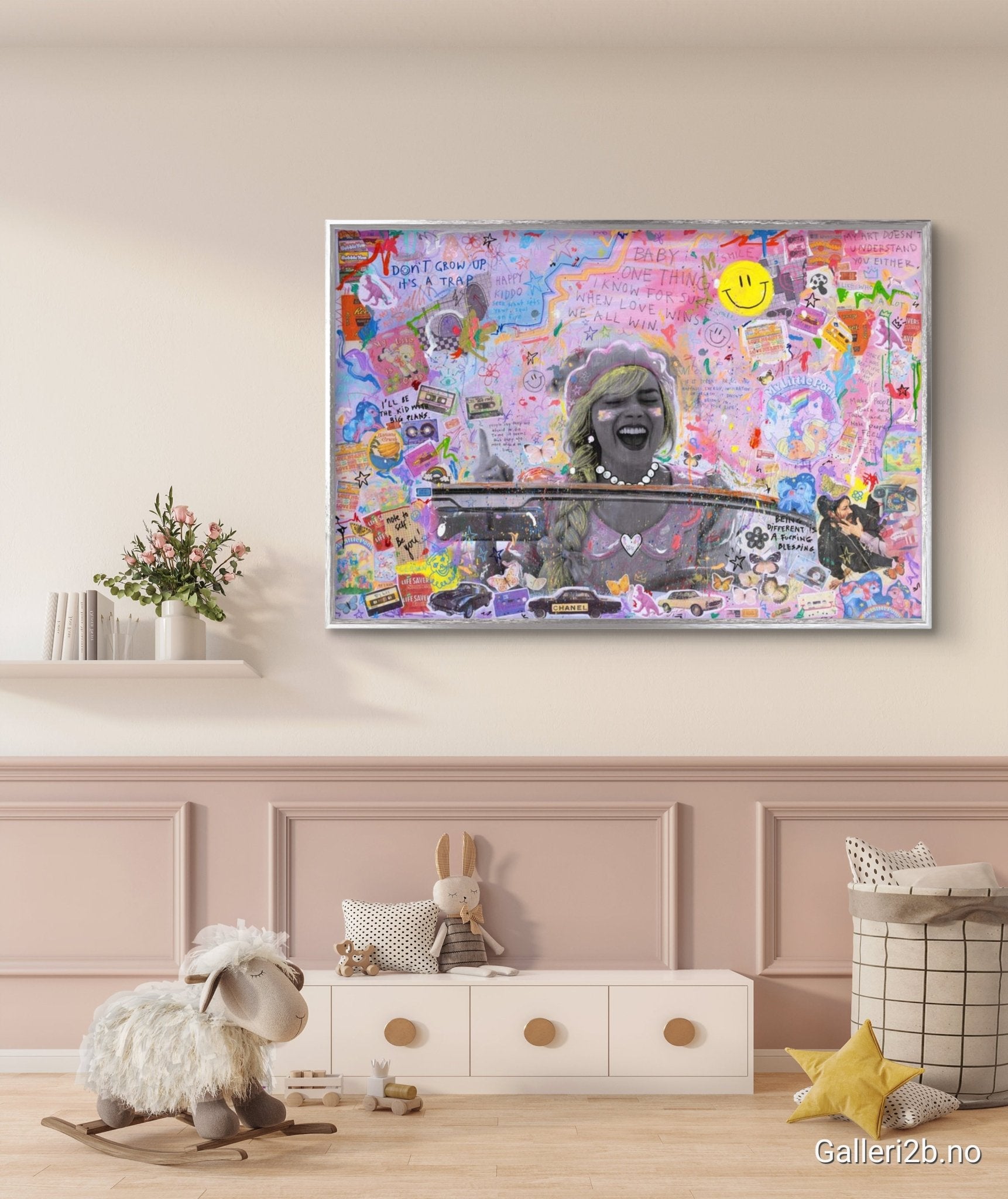 Bilde av JfPainting "Barbie" NYTT TRYKK laget av Julia Flak, popart kunst fra Galleri2b