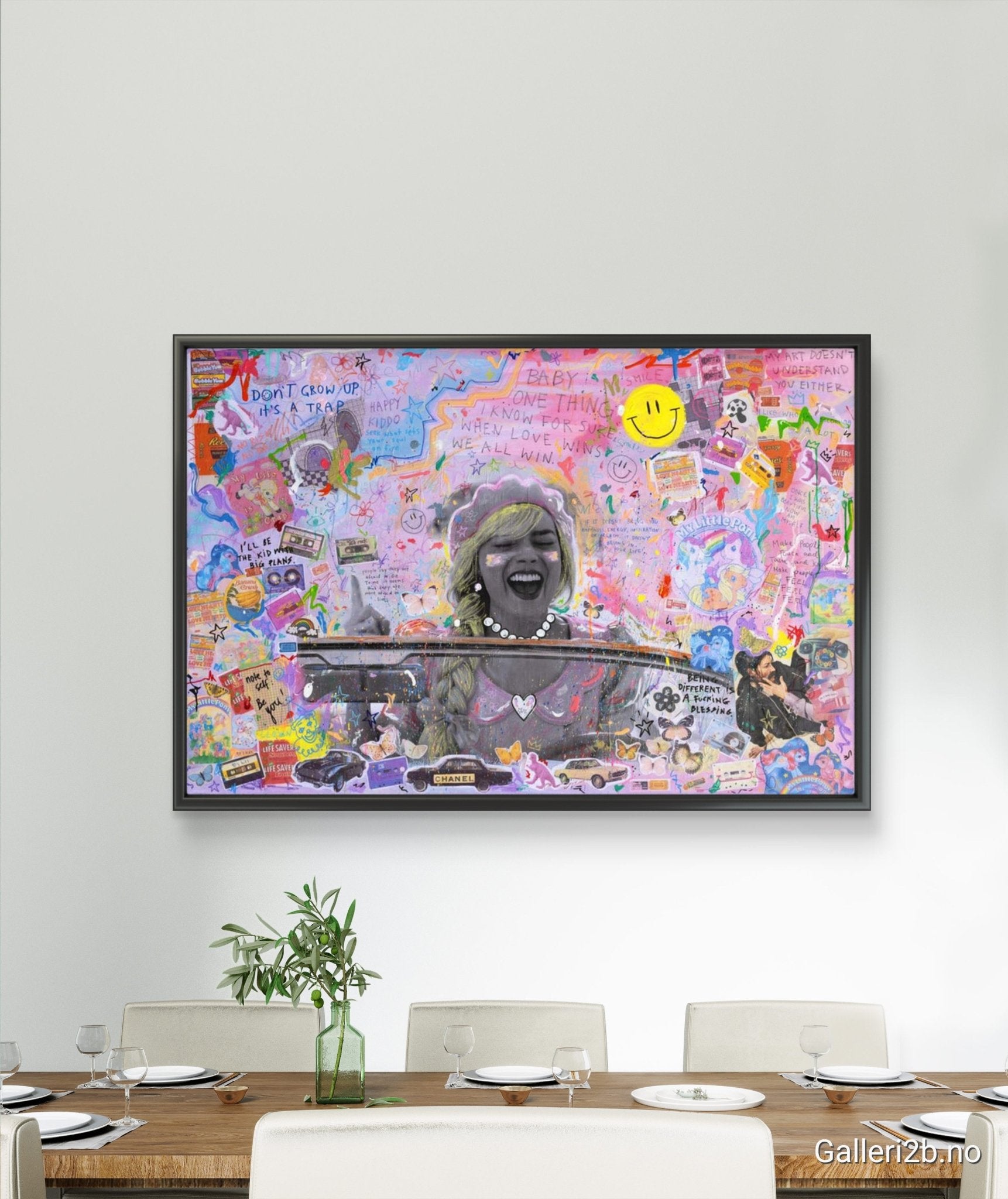 Bilde av JfPainting "Barbie" NYTT TRYKK laget av Julia Flak, popart kunst fra Galleri2b