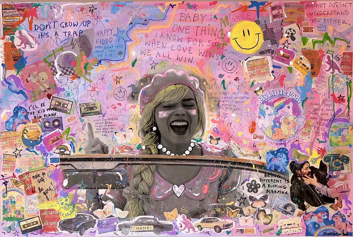 Bilde av JfPainting "Barbie" Originalen laget av Julia Flak, popart kunst fra Galleri2b