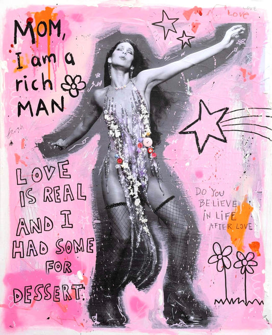 Bilde av JfPainting "Cher" laget av Julia Flak, popart kunst fra Galleri2b