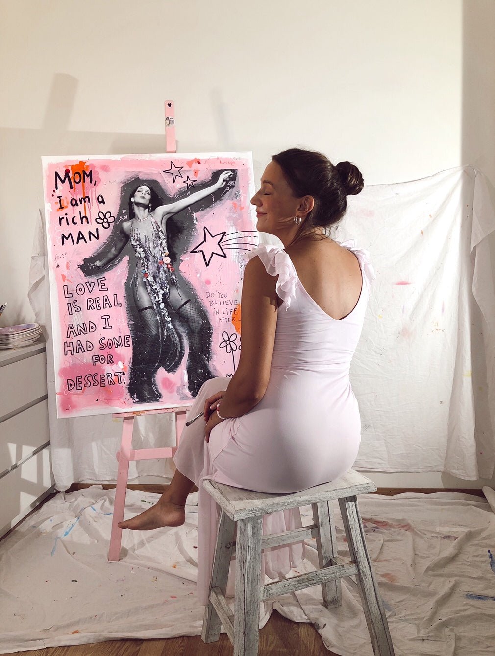 Bilde av JfPainting "Cher" Originalen laget av Julia Flak, popart kunst fra Galleri2b