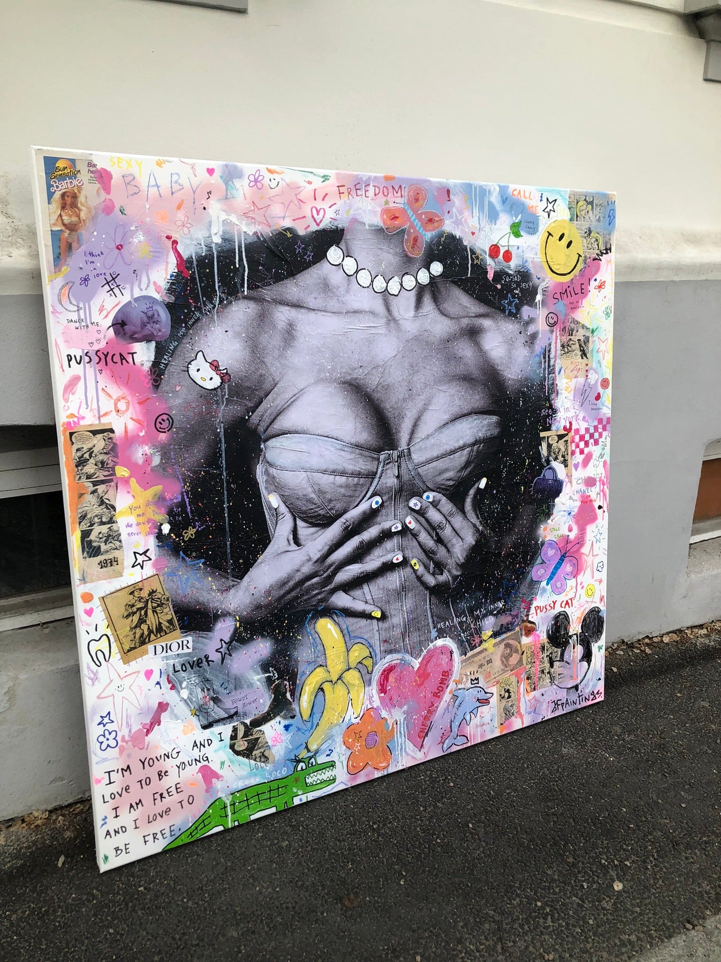 Bilde av JfPainting "Healing" SOLGT laget av Julia Flak, popart kunst fra Galleri2b