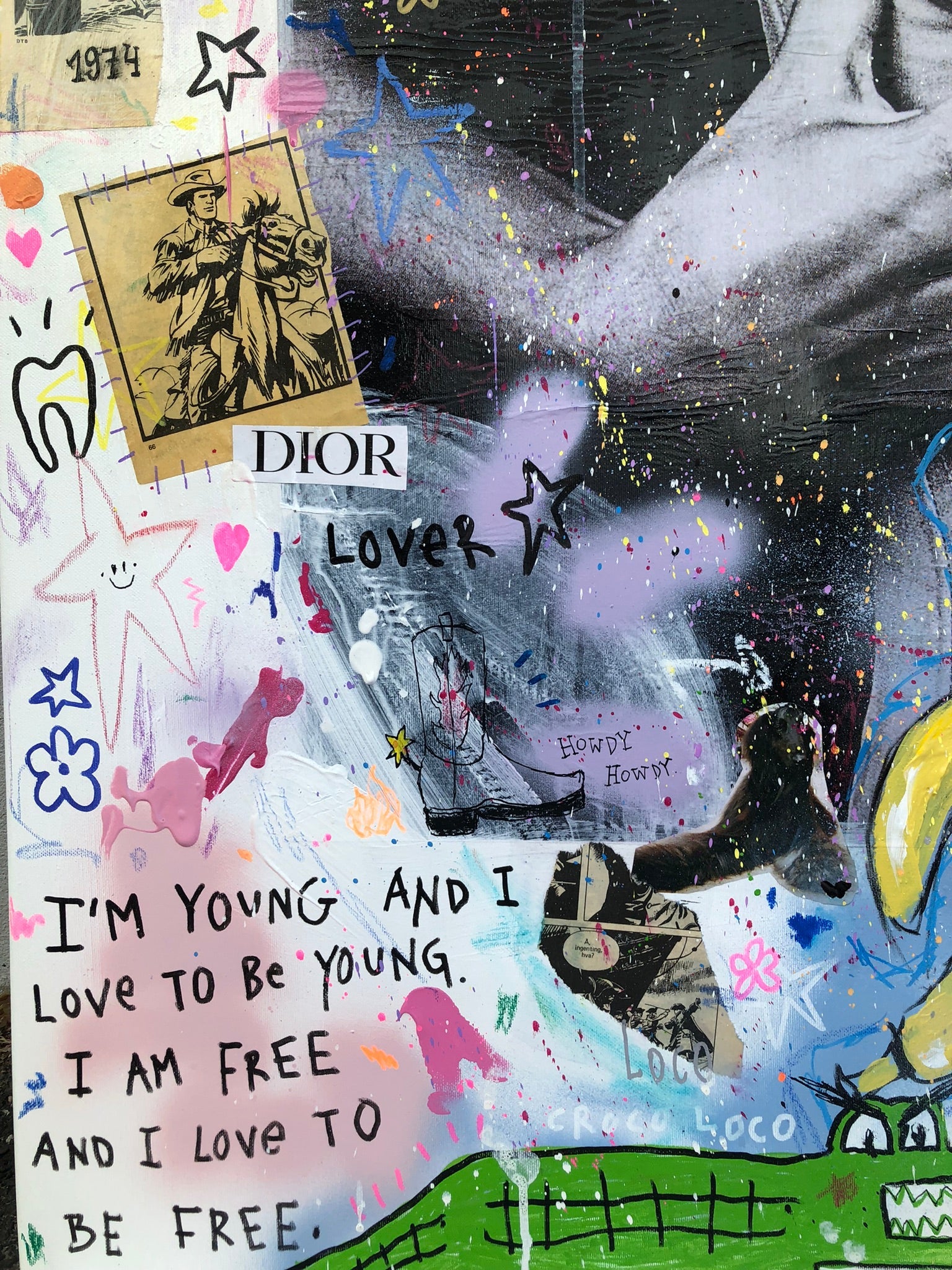 Bilde av JfPainting "Healing" SOLGT laget av Julia Flak, popart kunst fra Galleri2b