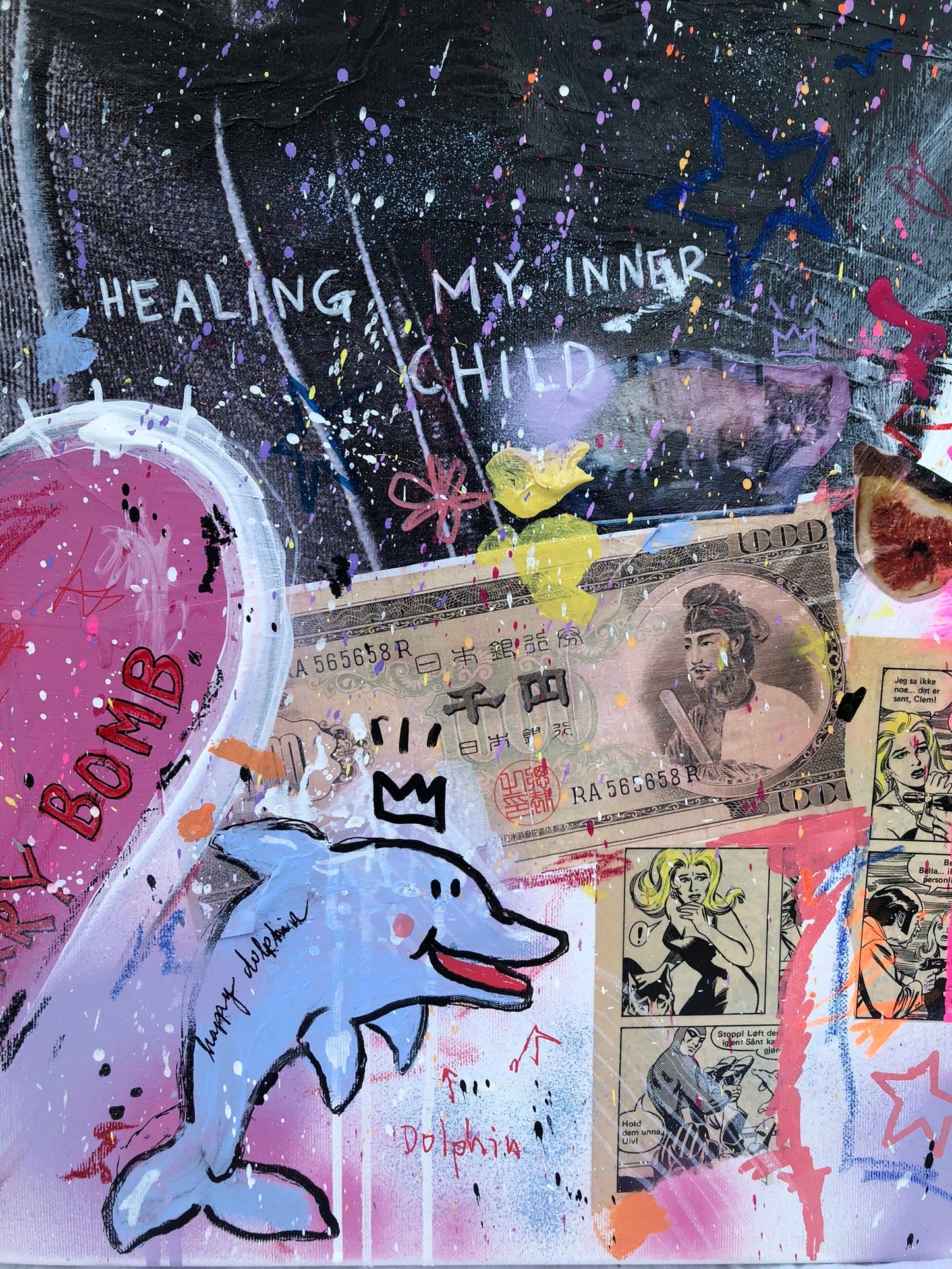 Bilde av JfPainting "Healing" SOLGT laget av Julia Flak, popart kunst fra Galleri2b