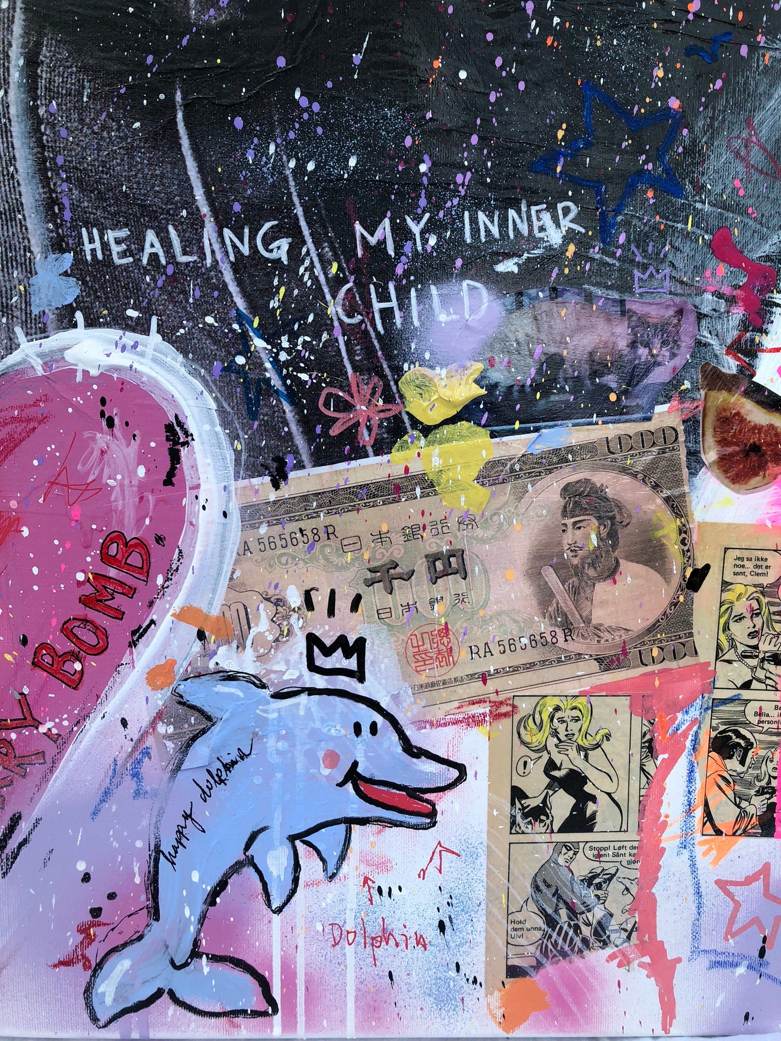 Bilde av JfPainting "Healing" SOLGT laget av Julia Flak, popart kunst fra Galleri2b