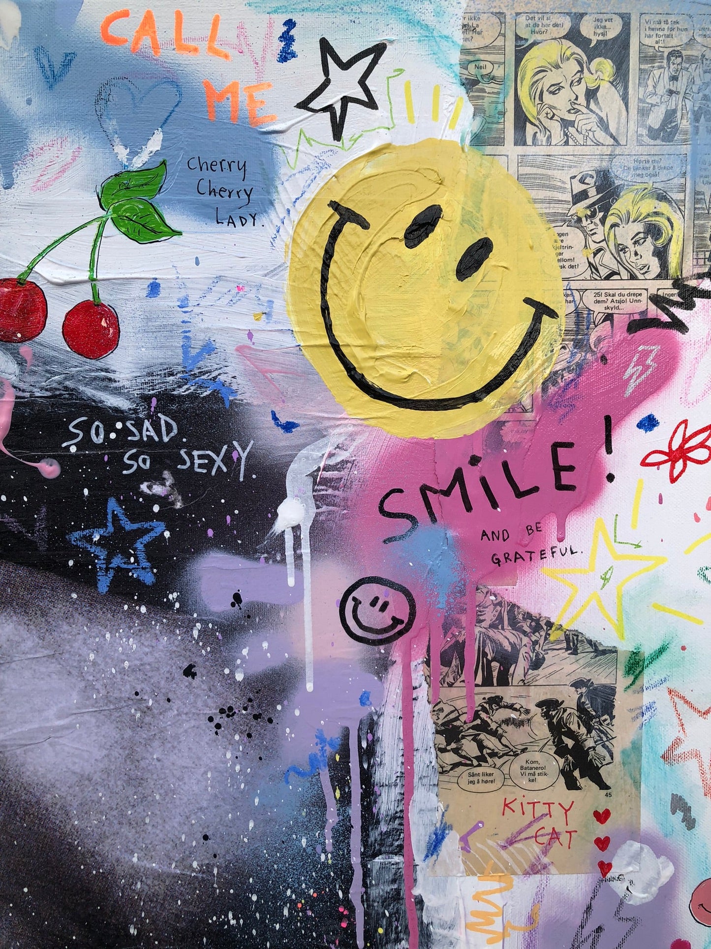 Bilde av JfPainting "Healing" SOLGT laget av Julia Flak, popart kunst fra Galleri2b