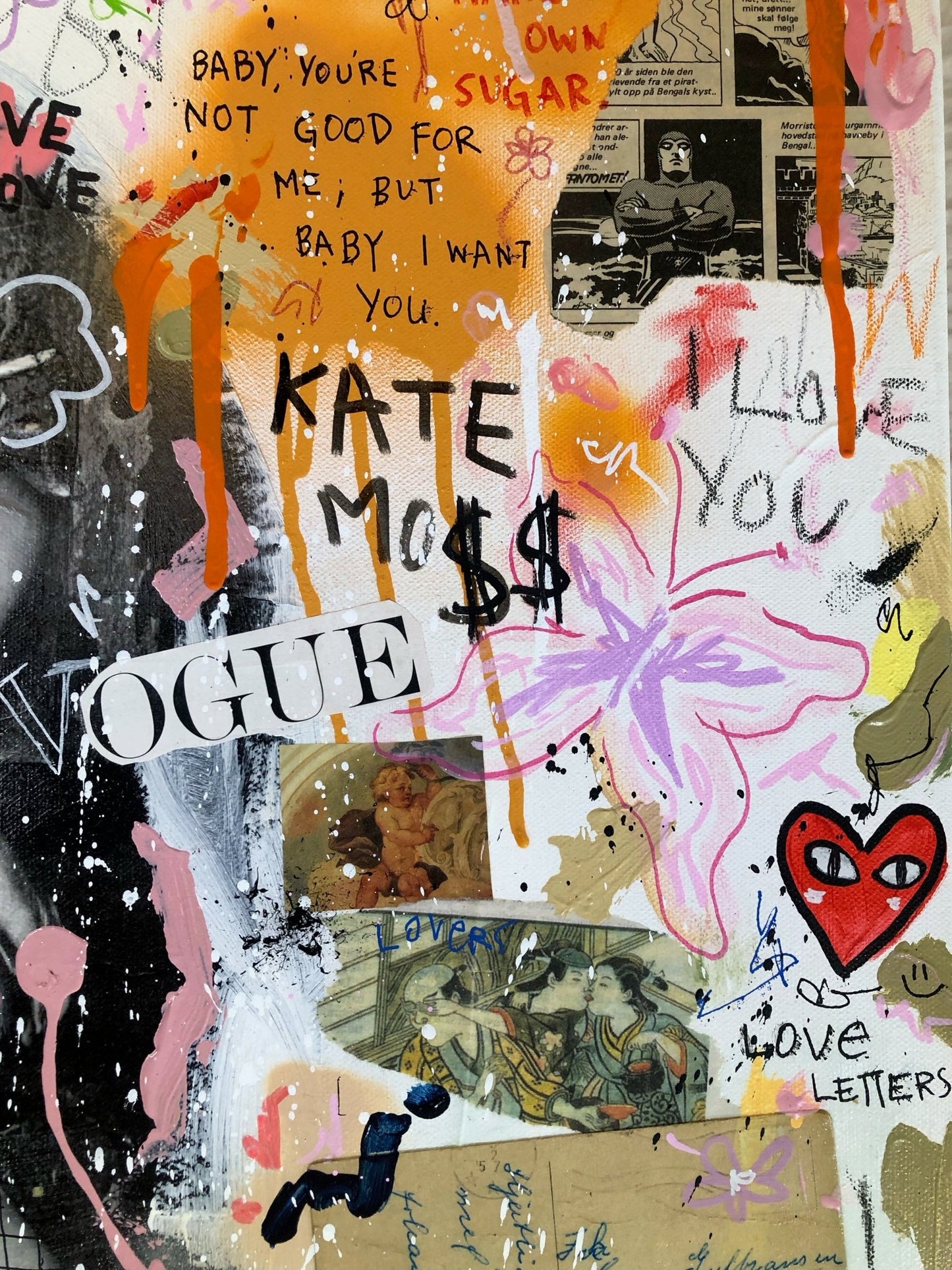 Bilde av JfPainting "Heartbreaker" Originalen laget av Julia Flak, popart kunst fra Galleri2b