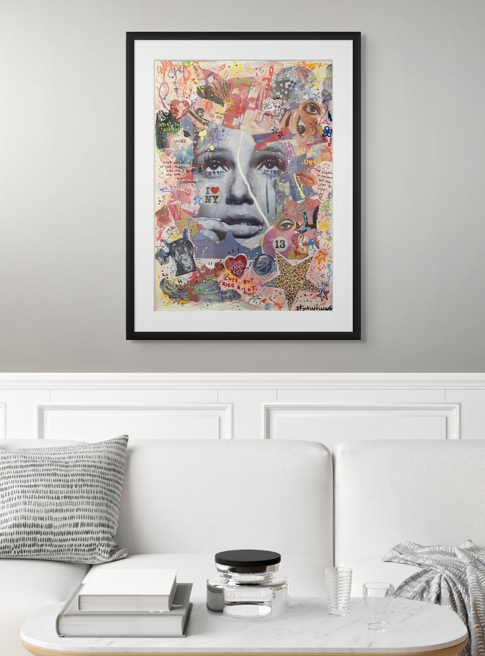 Bilde av JfPainting "I Love NY" laget av Julia Flak, popart kunst fra Galleri2b